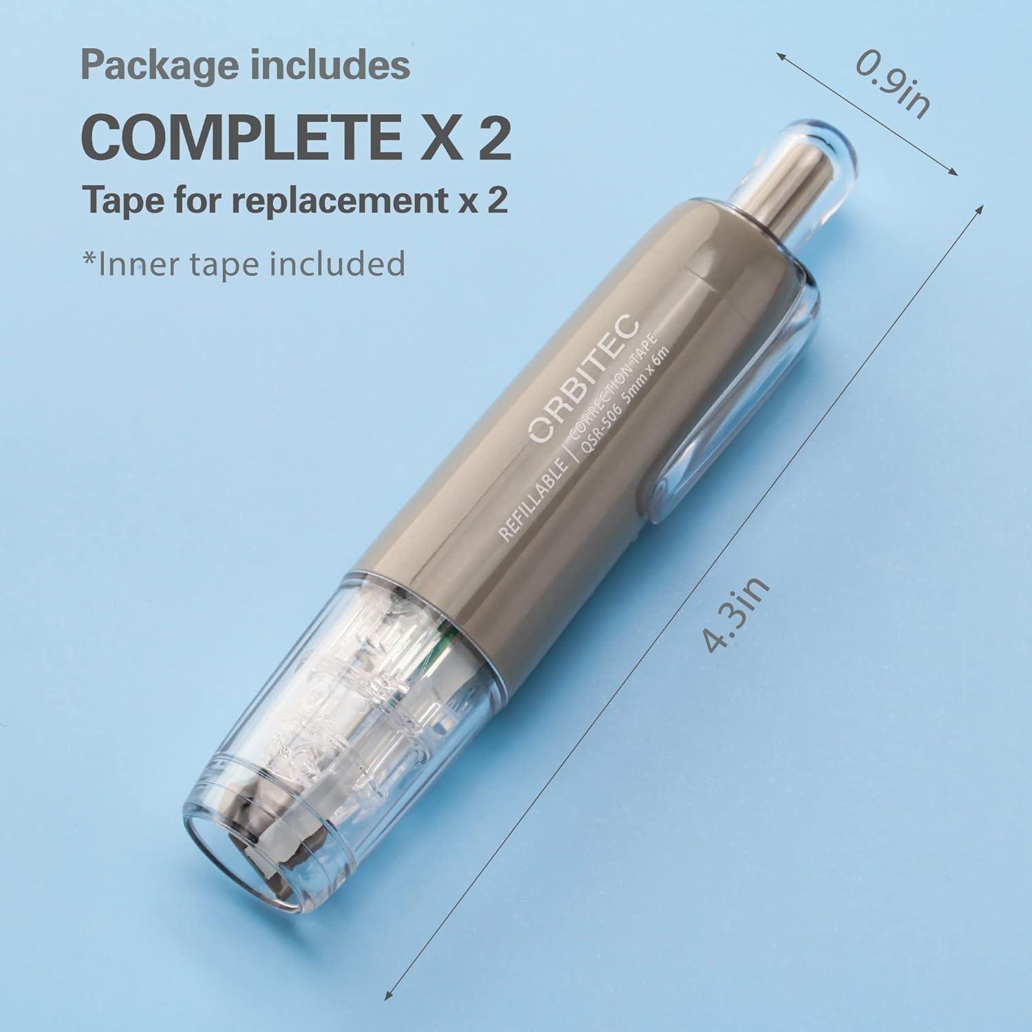 Cinta Correctora Retráctil BITOSEE 4 Piezas Blanca