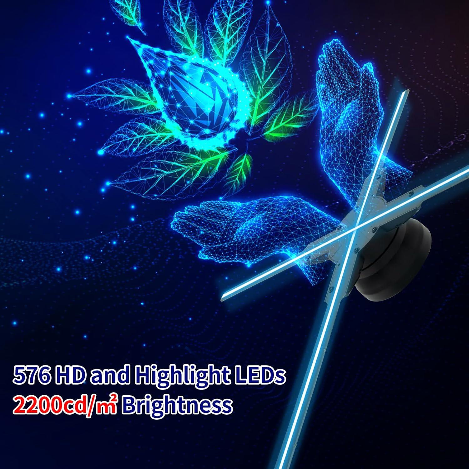 Ventilador Holográfico 3D HoloSpin 49cm WiFi Bluetooth 560 LEDs