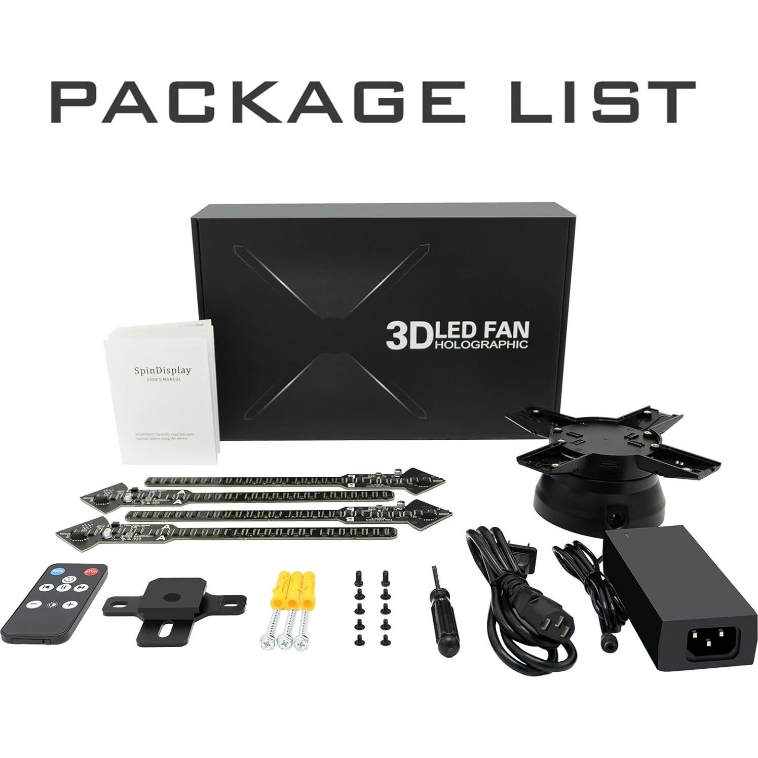 Ventilador Holográfico 3D HoloSpin 49cm WiFi Bluetooth 560 LEDs