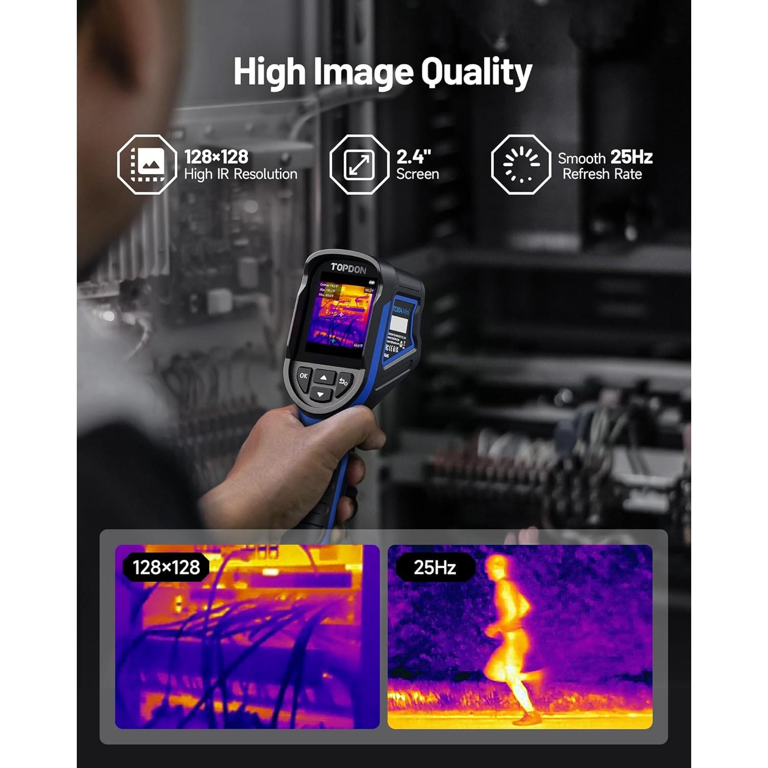 Cámara Térmica Portátil TOPDON TC004 Mini - Resolución 240x240