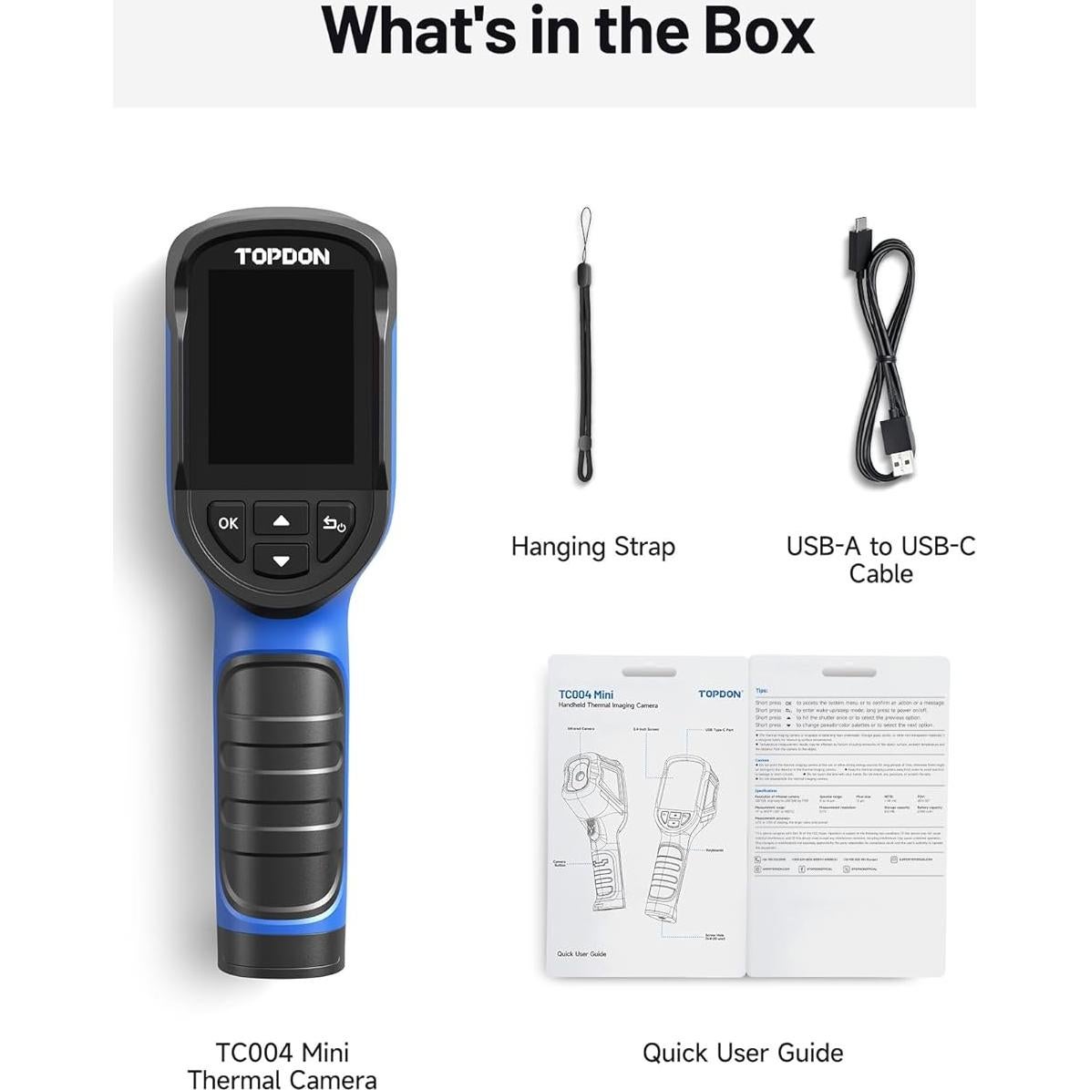 Cámara Térmica Portátil TOPDON TC004 Mini - Resolución 240x240