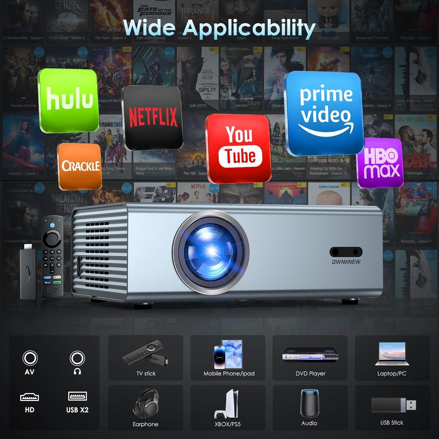 Proyector 4K OWNKNEW GC357 con WiFi6 y Bluetooth 5.3