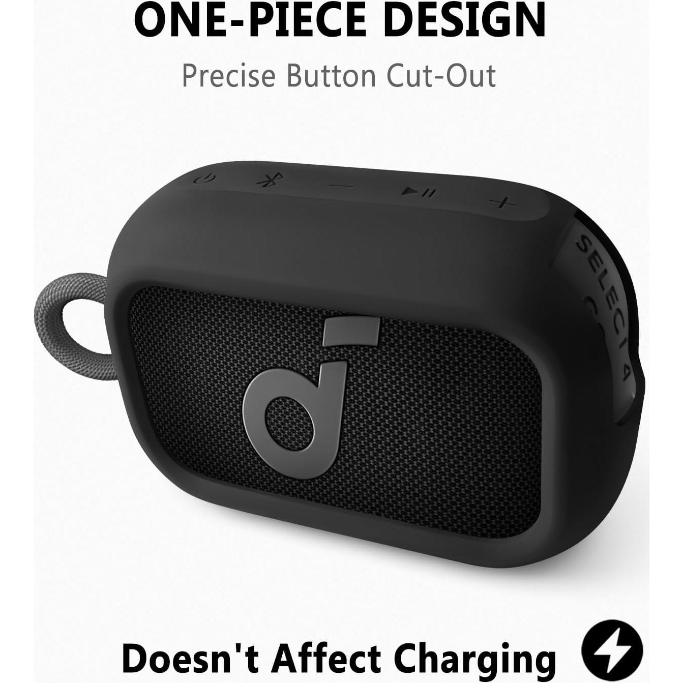 Funda de Silicona Geiomoo para Altavoz Anker Select 4 Go - Negro