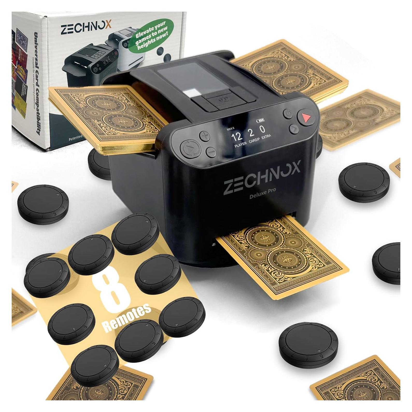 Barajador y Repartidor Automático ZechnoX 2-en-1 Negro