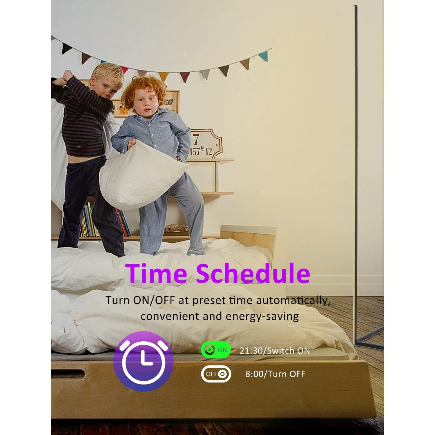 Lámpara de Pie LED RGB Inteligente Sotipevs 152 cm Control Remoto