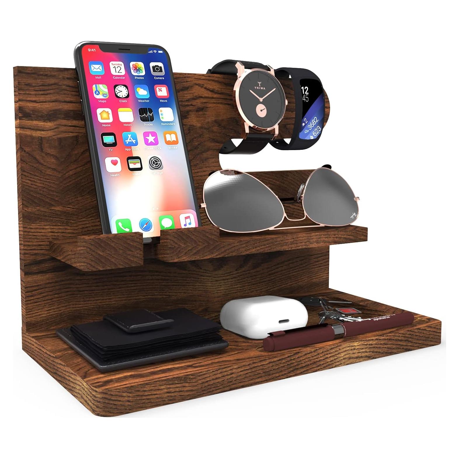 Organizador de Mesita de Noche de Madera Iswabard 26x14.5x19 cm