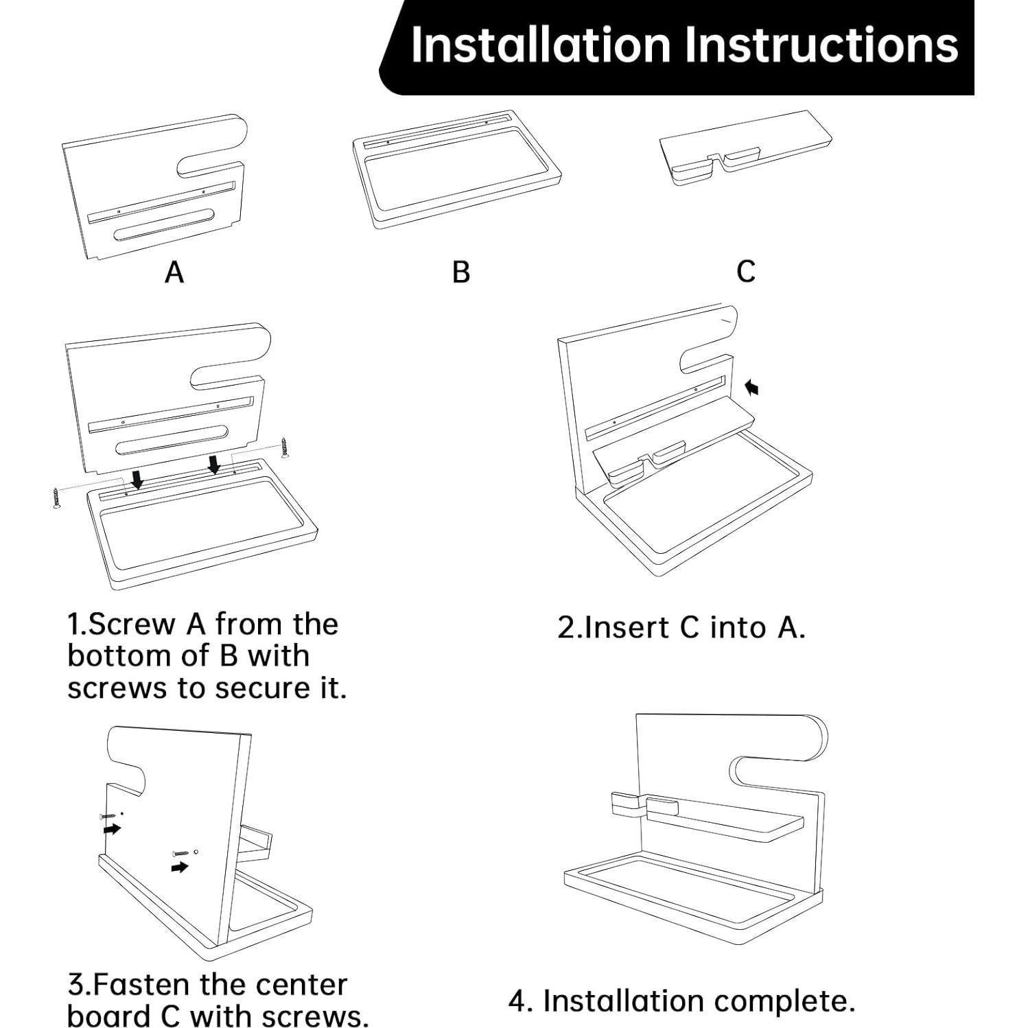 Organizador de Mesita de Noche de Madera Iswabard 26x14.5x19 cm