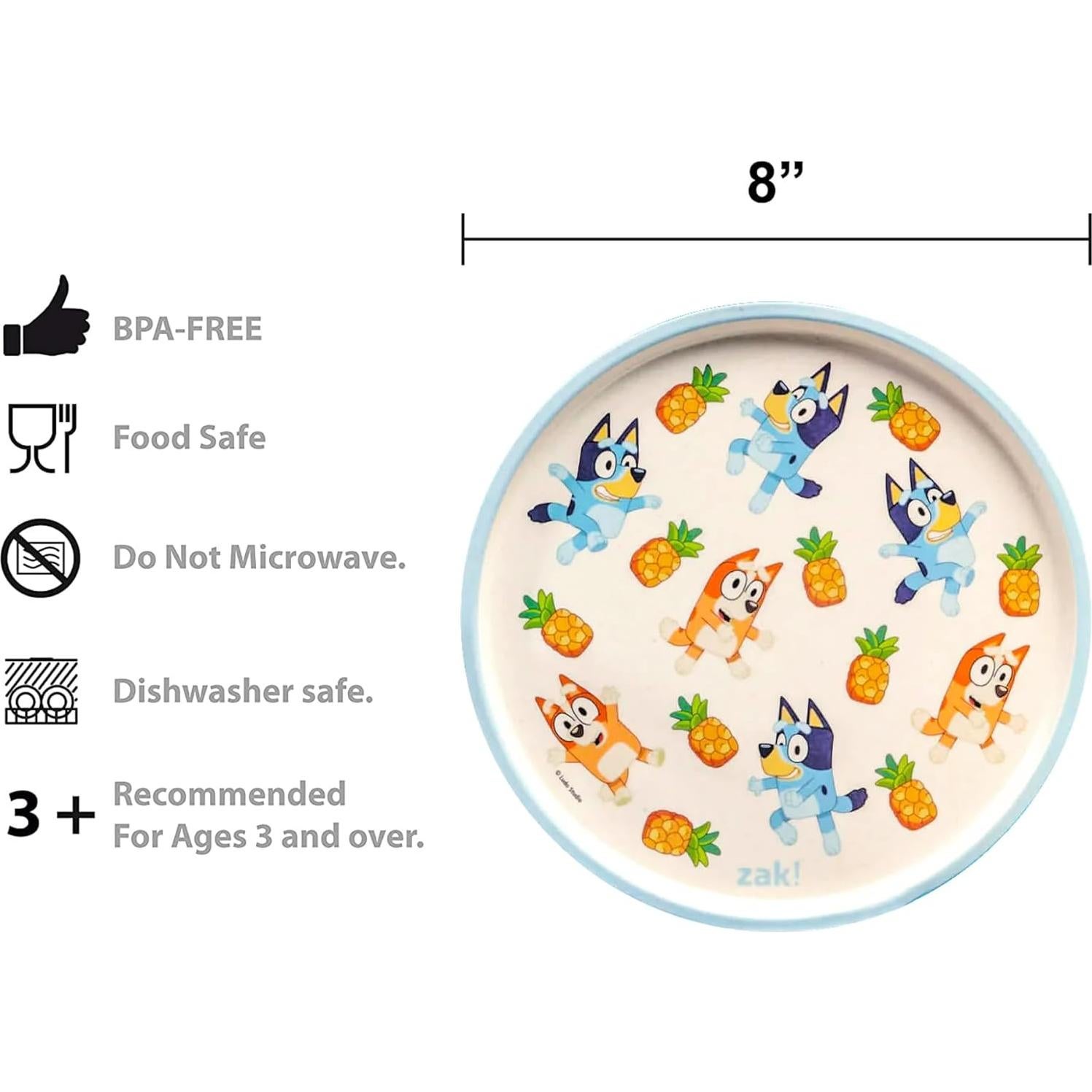 Juego de Vajilla Infantil 5 Piezas Zak Designs Bluey