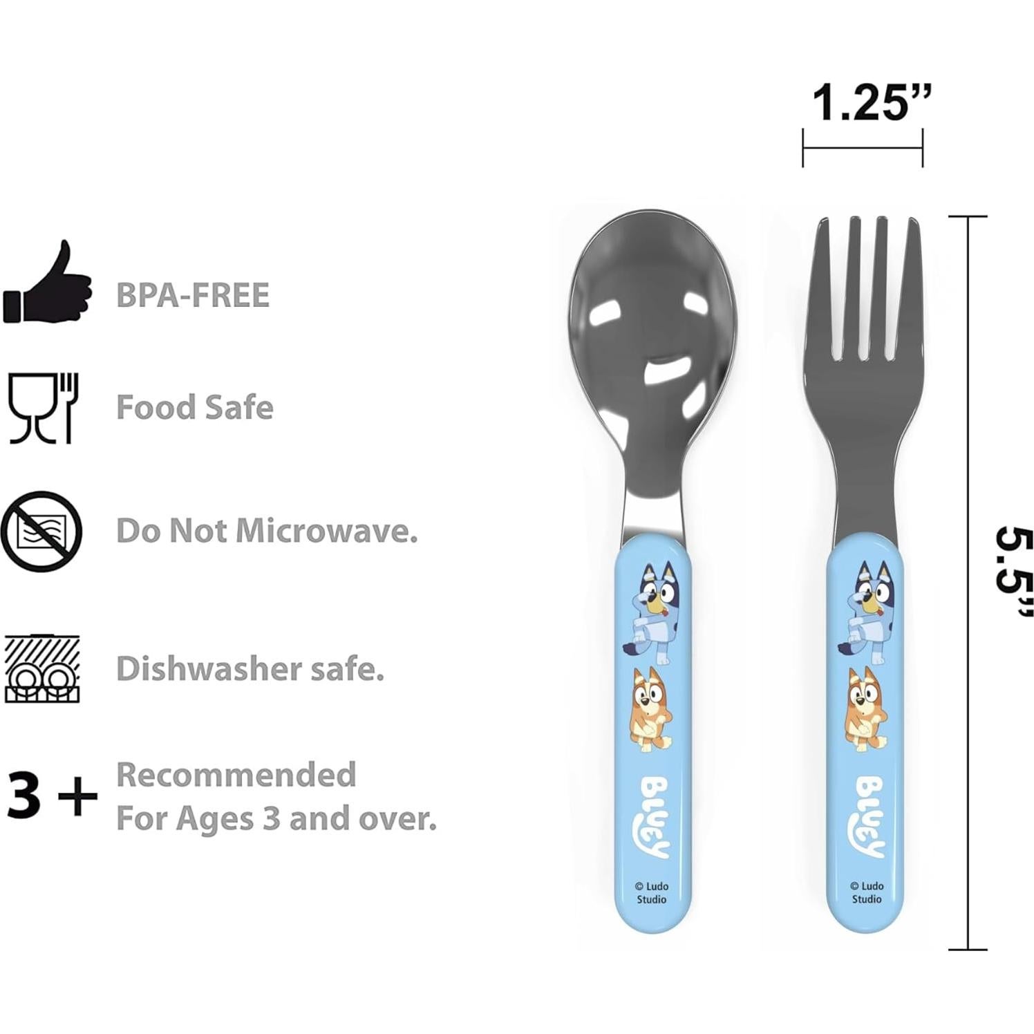 Juego de Vajilla Infantil 5 Piezas Zak Designs Bluey