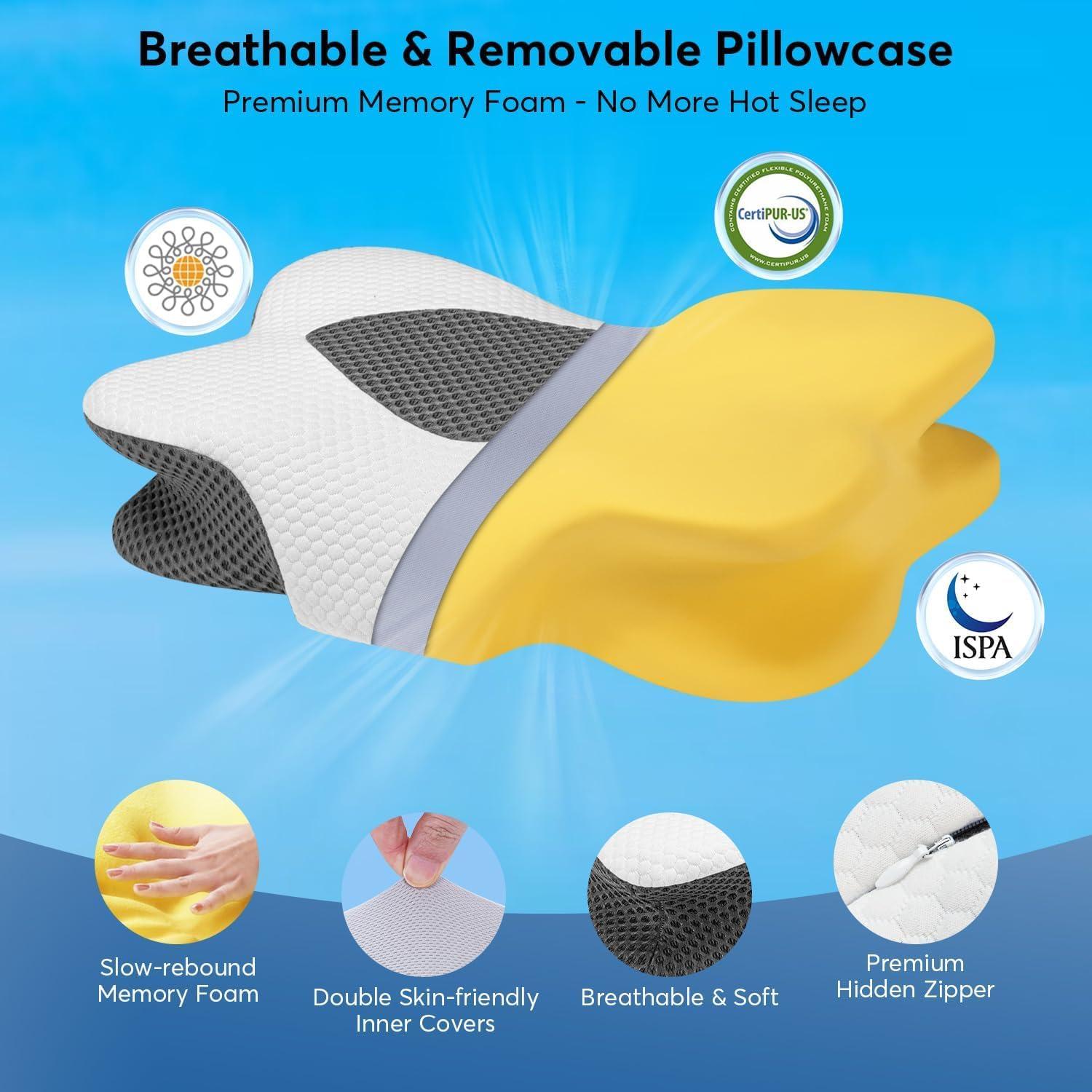 Cojín Cervical Anvo Firme Reina Espuma Viscoelástica 63.8x41.1cm