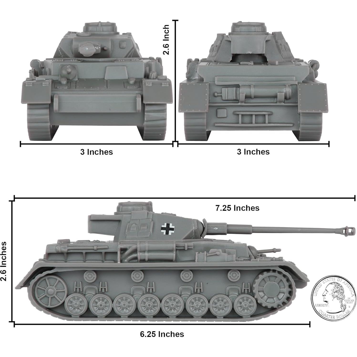 Tanque Panzer IV Alemán WW2 BMC 1:38 Gris Carbón
