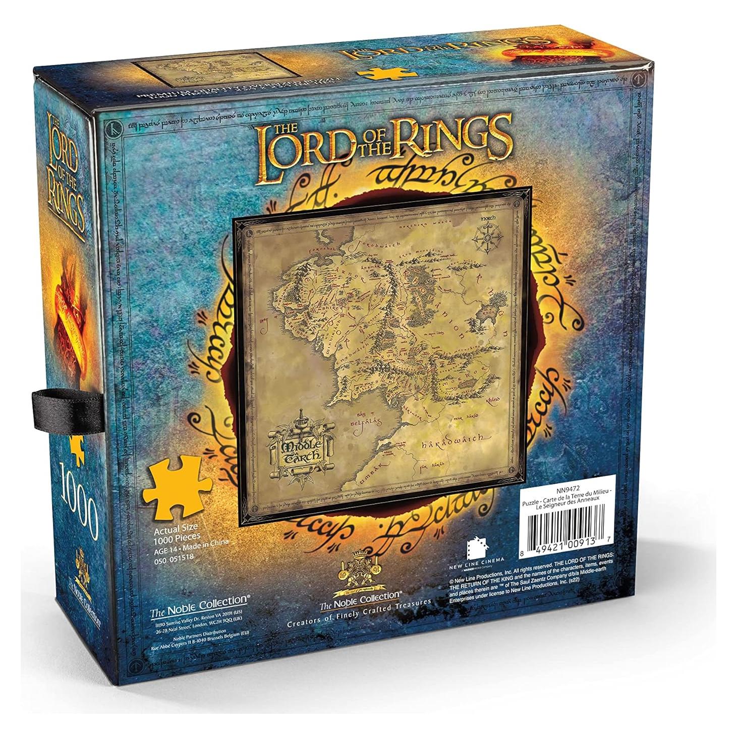 Rompecabezas El Noble Colección Mapa Tierra Media 1000 Piezas