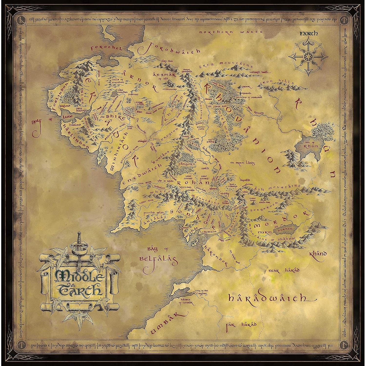 Rompecabezas El Noble Colección Mapa Tierra Media 1000 Piezas