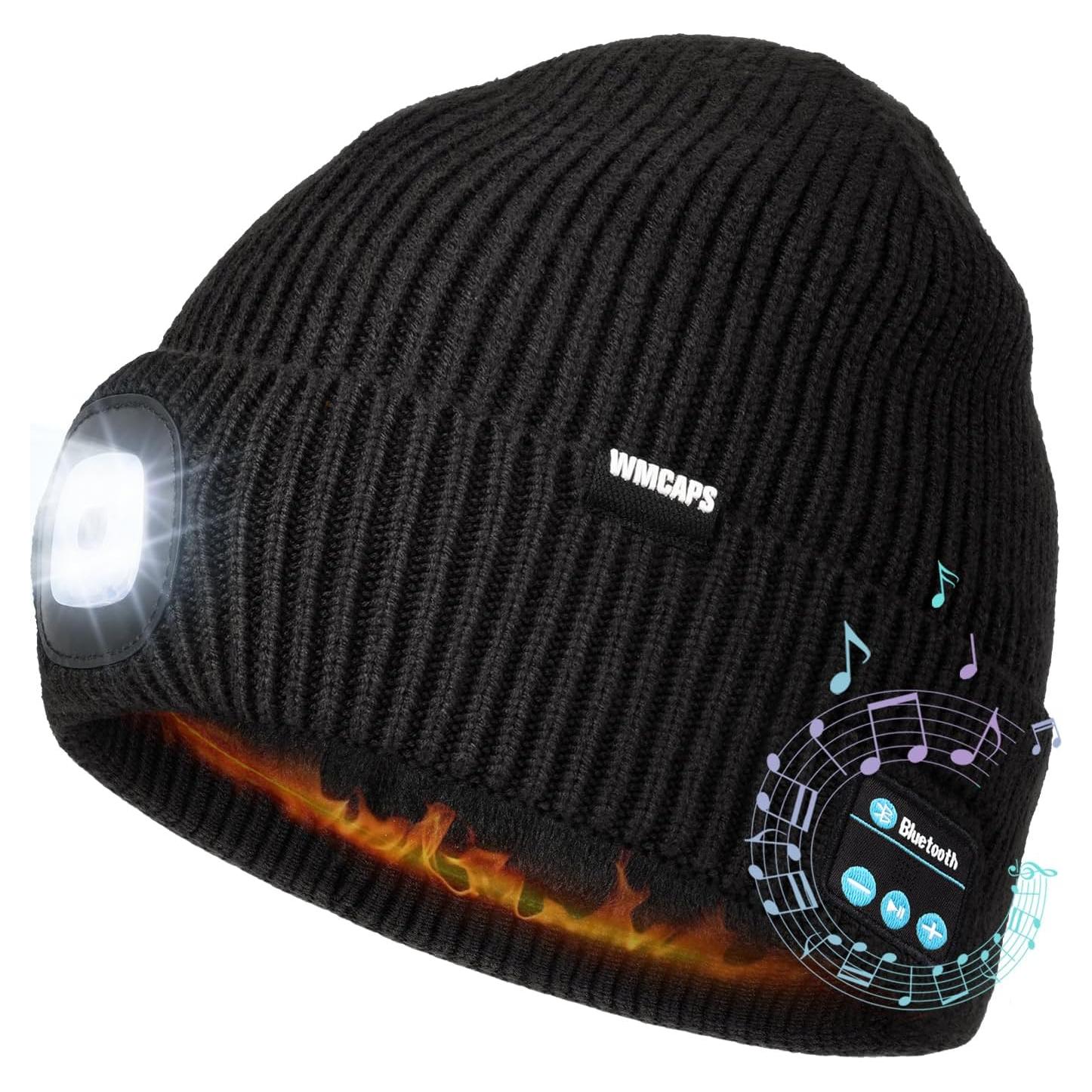 Gorro Bluetooth LED Wmcaps Forrado Polar Cálido con Micrófono