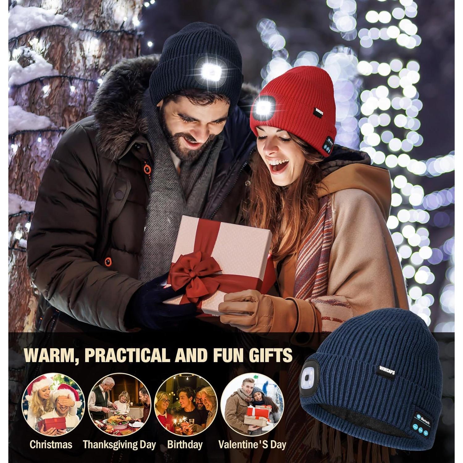 Gorro Bluetooth LED Wmcaps Forrado Polar Cálido con Micrófono