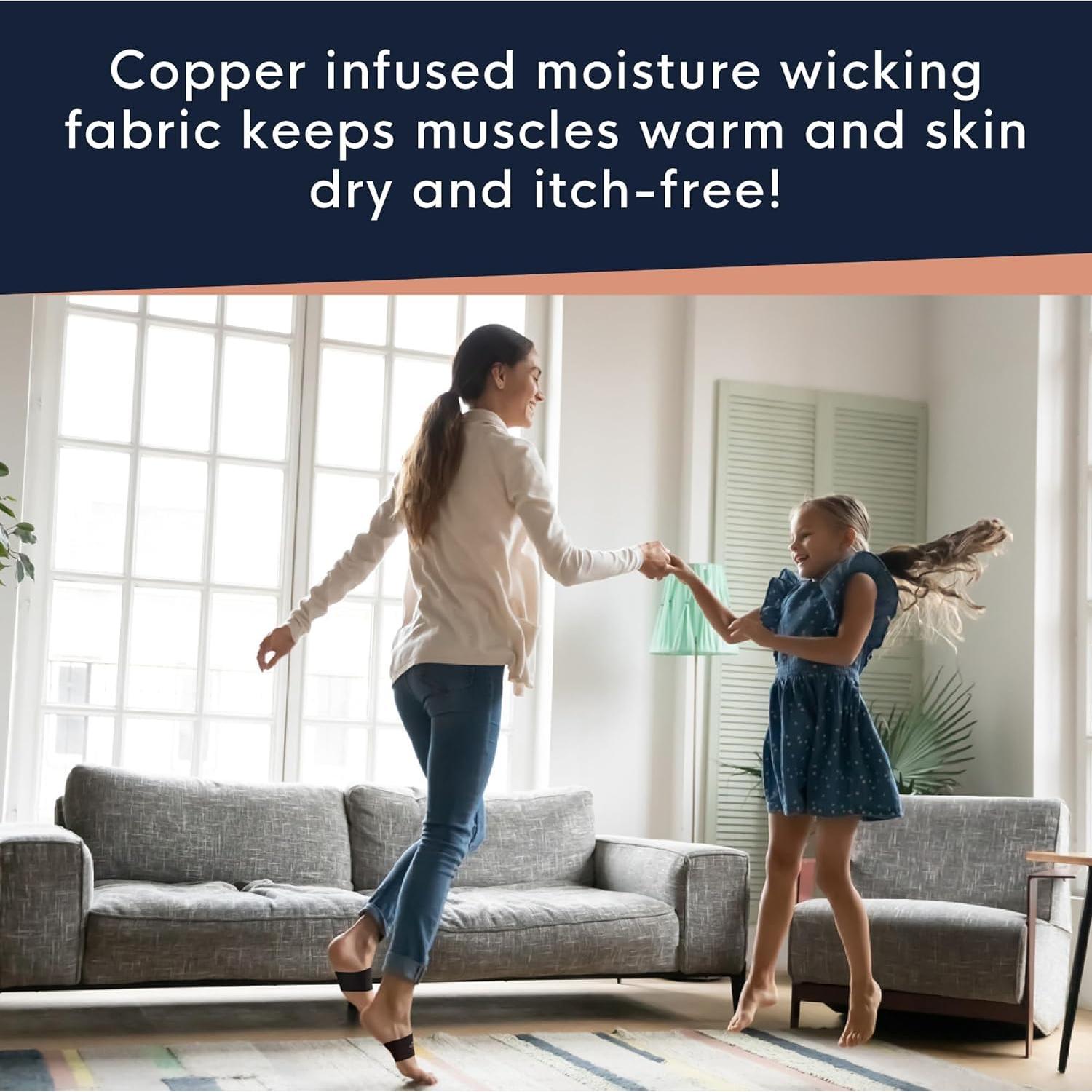 Soporte Arco de Cobre Compresión - 2 Fajas para Pies Planos