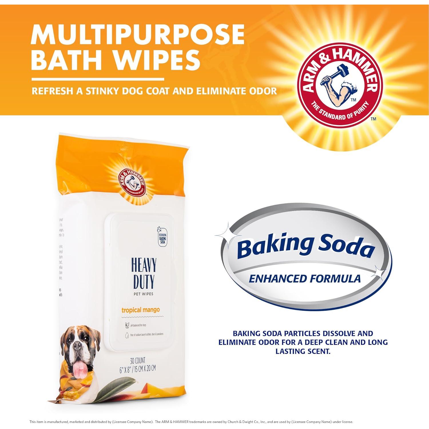 Toallitas de baño Arm & Hammer para mascotas 30 unidades mango