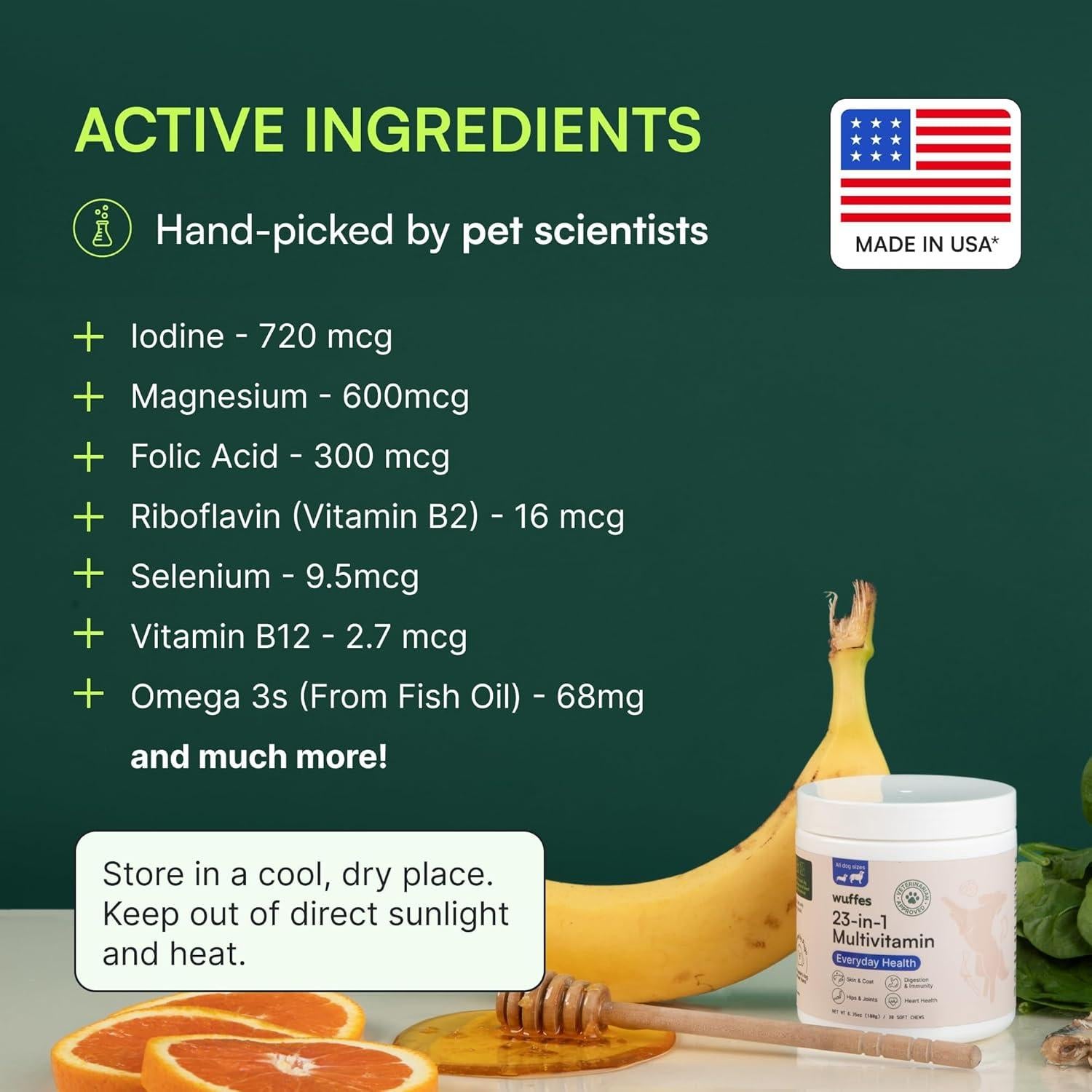 Suplemento Multivitamínico Wuffes 23-en-1 para Perros 30 Masticables