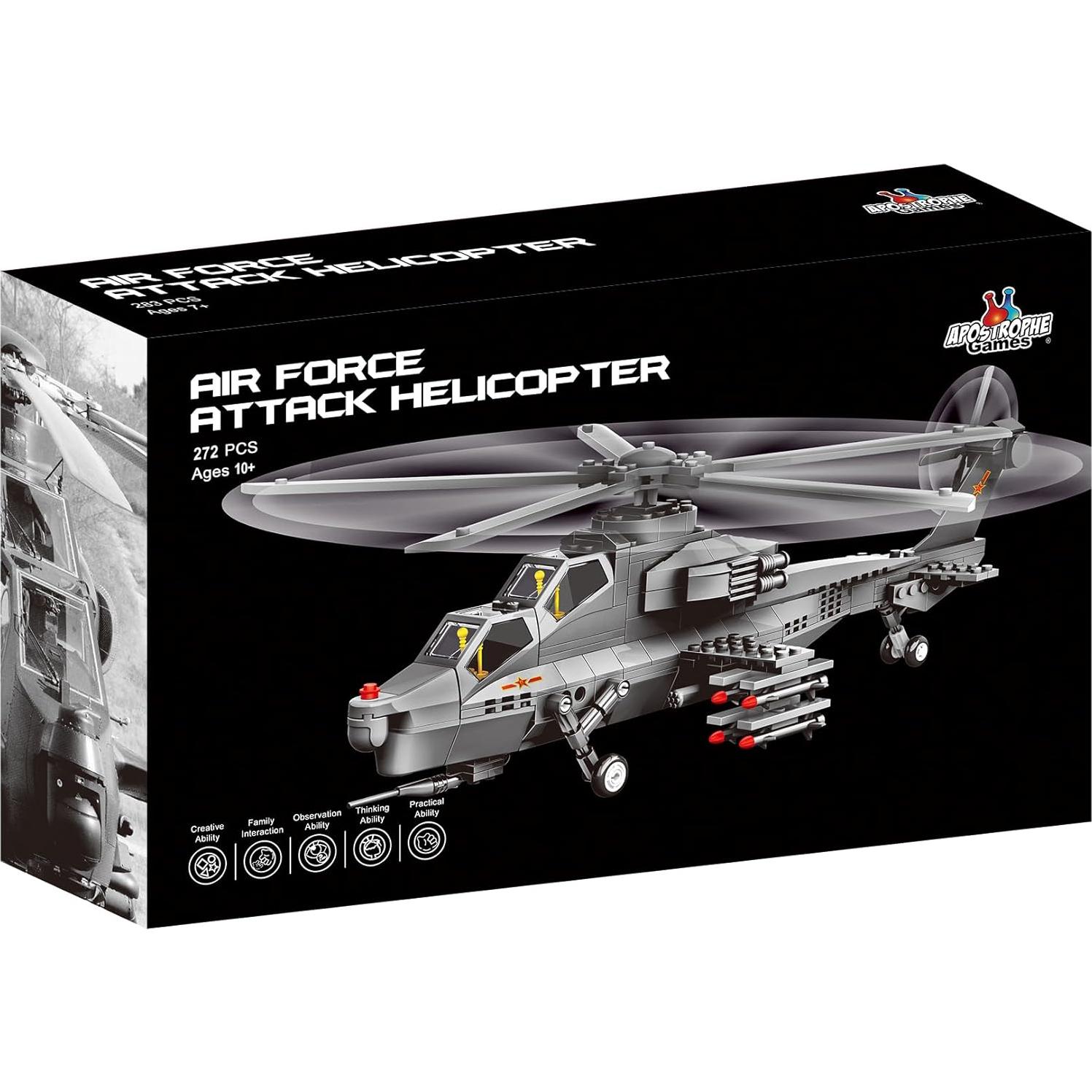 Set de Bloques de Construcción Helicóptero Fuerza Aérea 272 Piezas