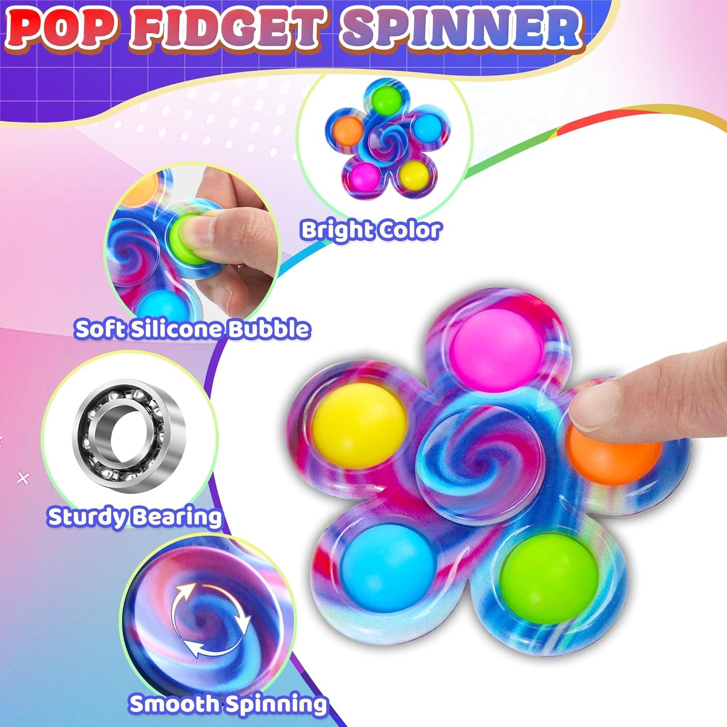 Fidget Spinner 9 PCS Chilvil Juguetes Antiestrés para Niños