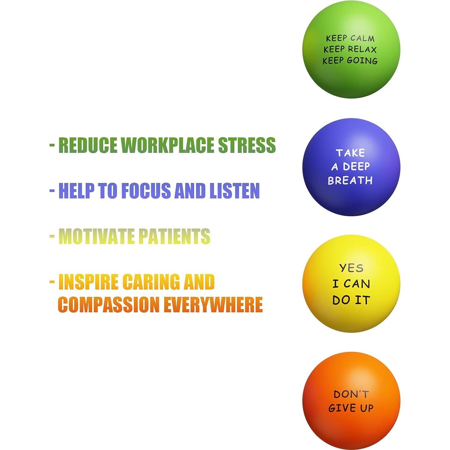 Pelotas Antiestrés KDG - Paquete de 20 con Citas Inspiradoras