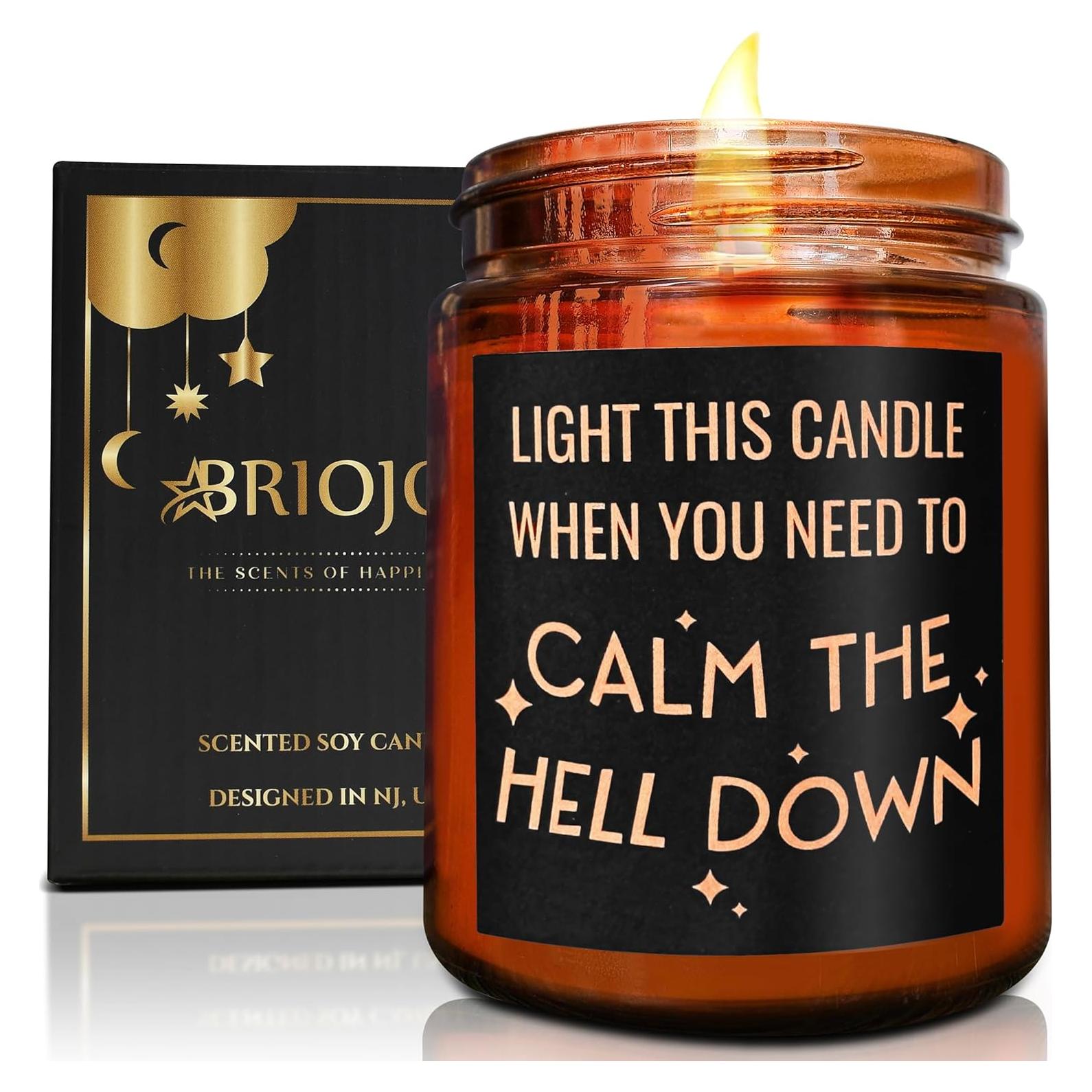 Vela Aromática de Soja Briojoy - Alivio del Estrés 10 cm