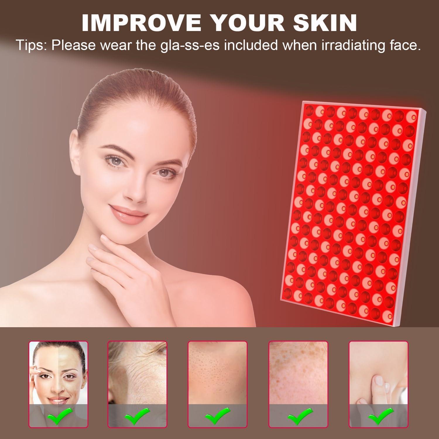 Lámpara de Terapia de Luz Roja Skylaxy 2 Paquetes 660nm 850nm