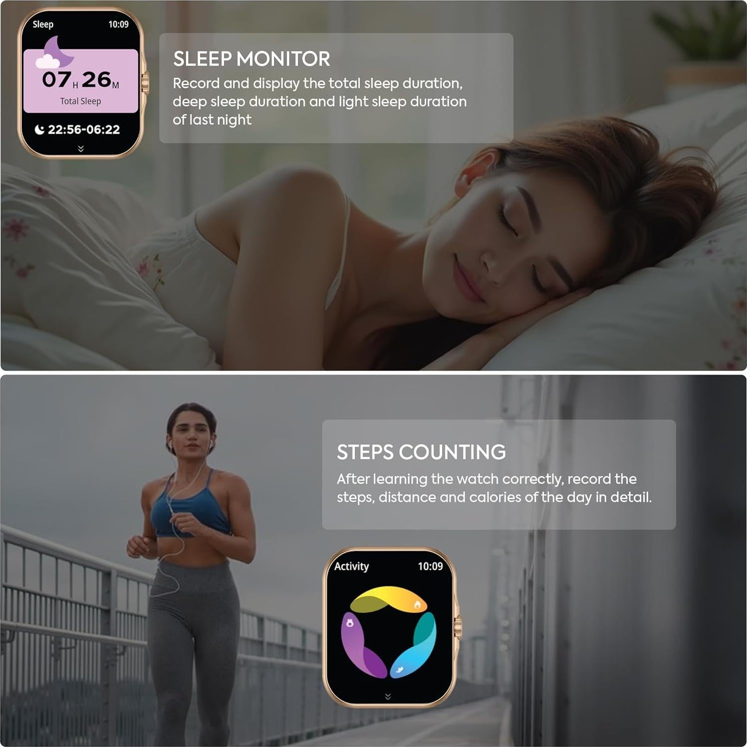 Reloj Inteligente Totulife Storm V Oro con Llamadas BT y Monitor de Salud