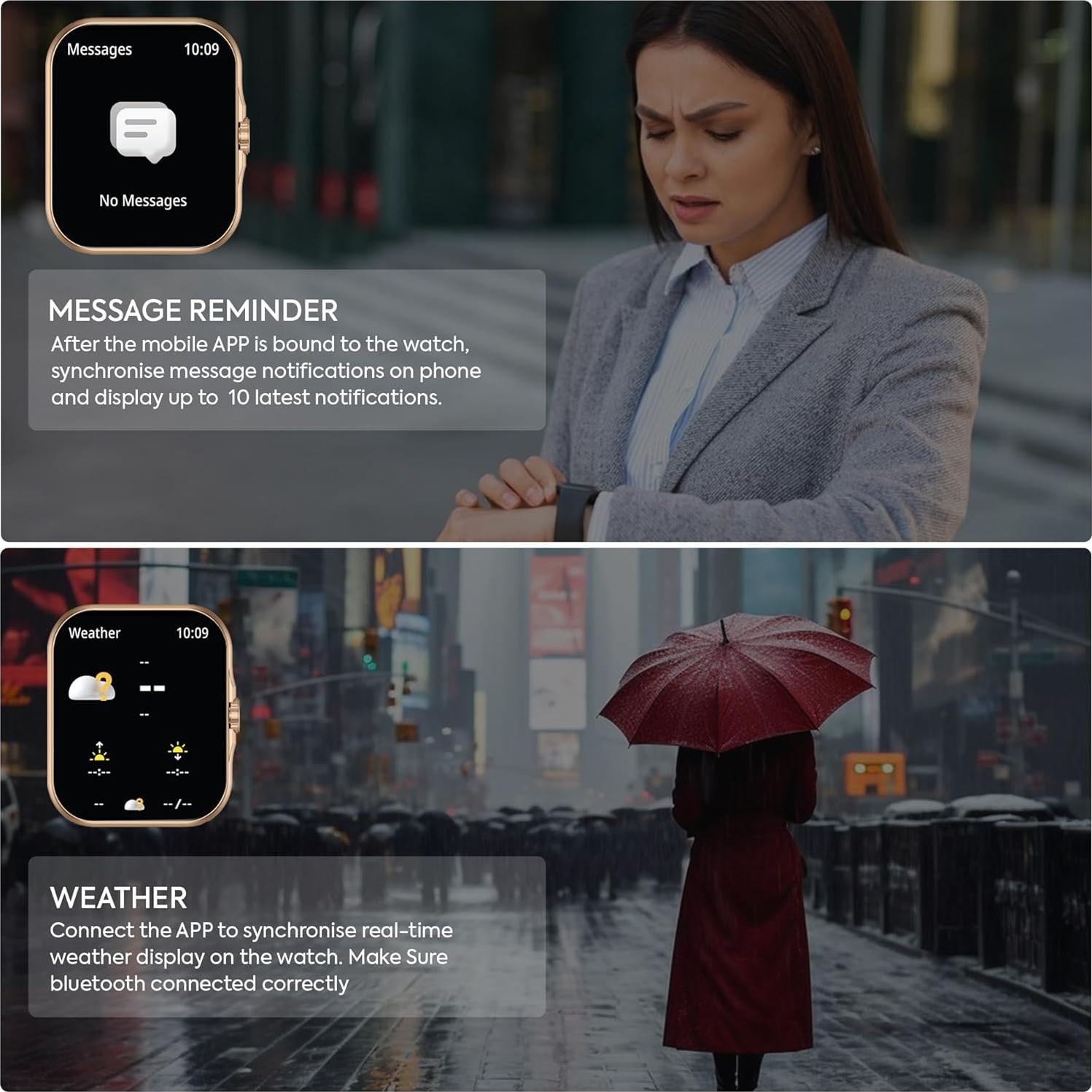 Reloj Inteligente Totulife Storm V Oro con Llamadas BT y Monitor de Salud