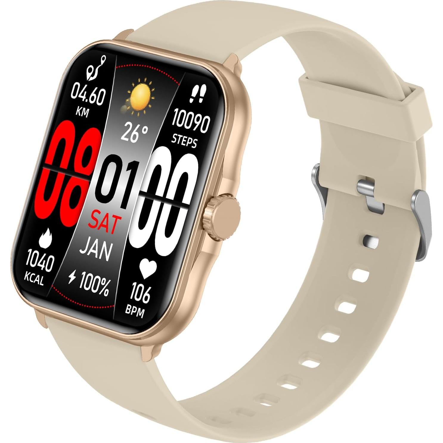 Reloj Inteligente Totulife Storm V Oro con Llamadas BT y Monitor de Salud