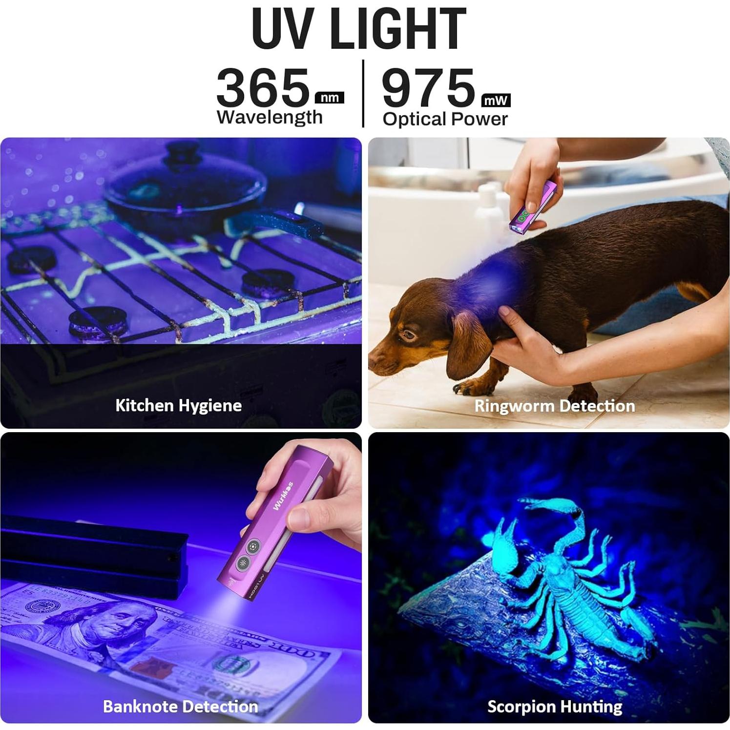 Linterna UV Wurkkos HD01 EDC Recargable 1200 Lúmenes