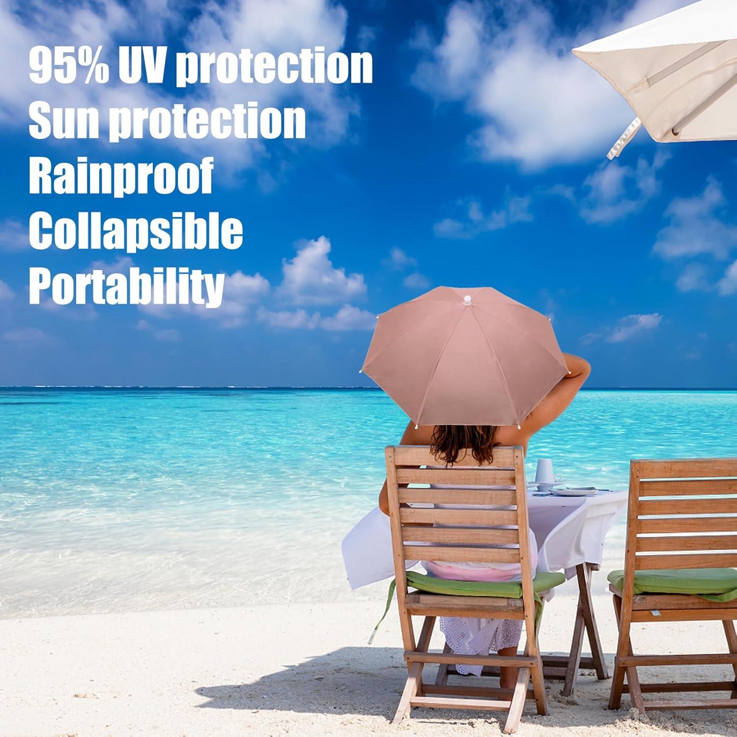 Paquete de 4 Sombreros Paraguas MUFEKUM Plegables 69 cm