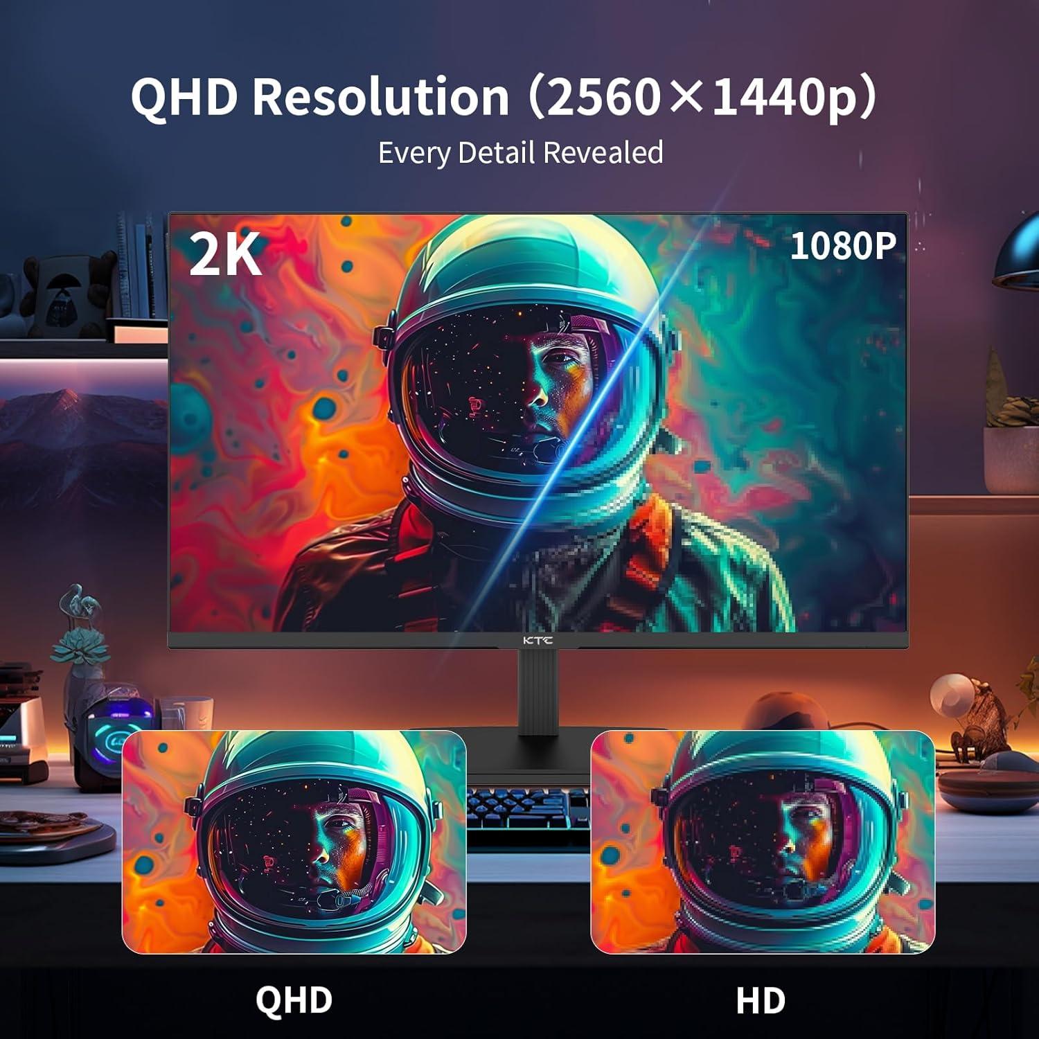 Monitor KTC QHD 24" 100Hz IPS 2K Anti-Luz Azul