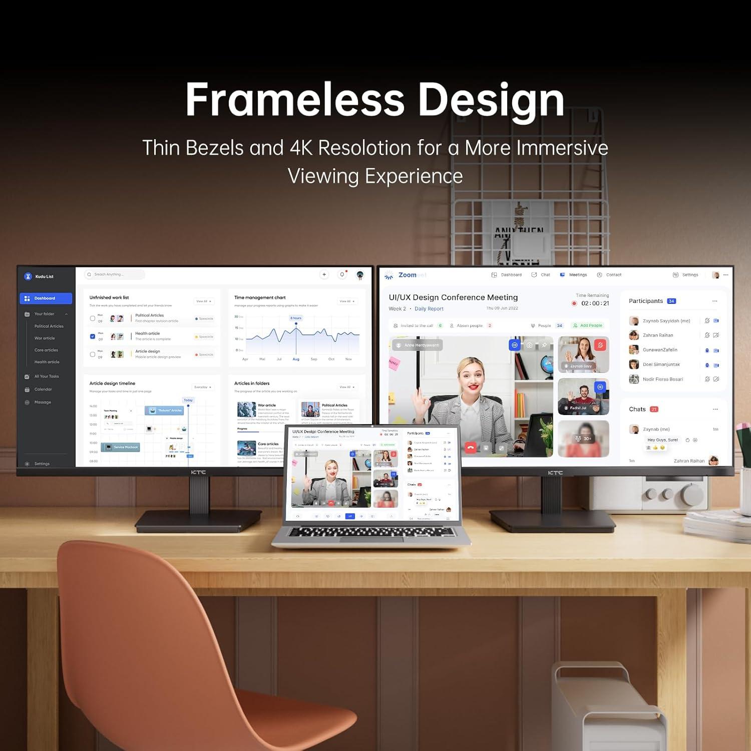 Monitor KTC 27" 4K UHD IPS 60Hz HDR400 Anti-Luz Azul