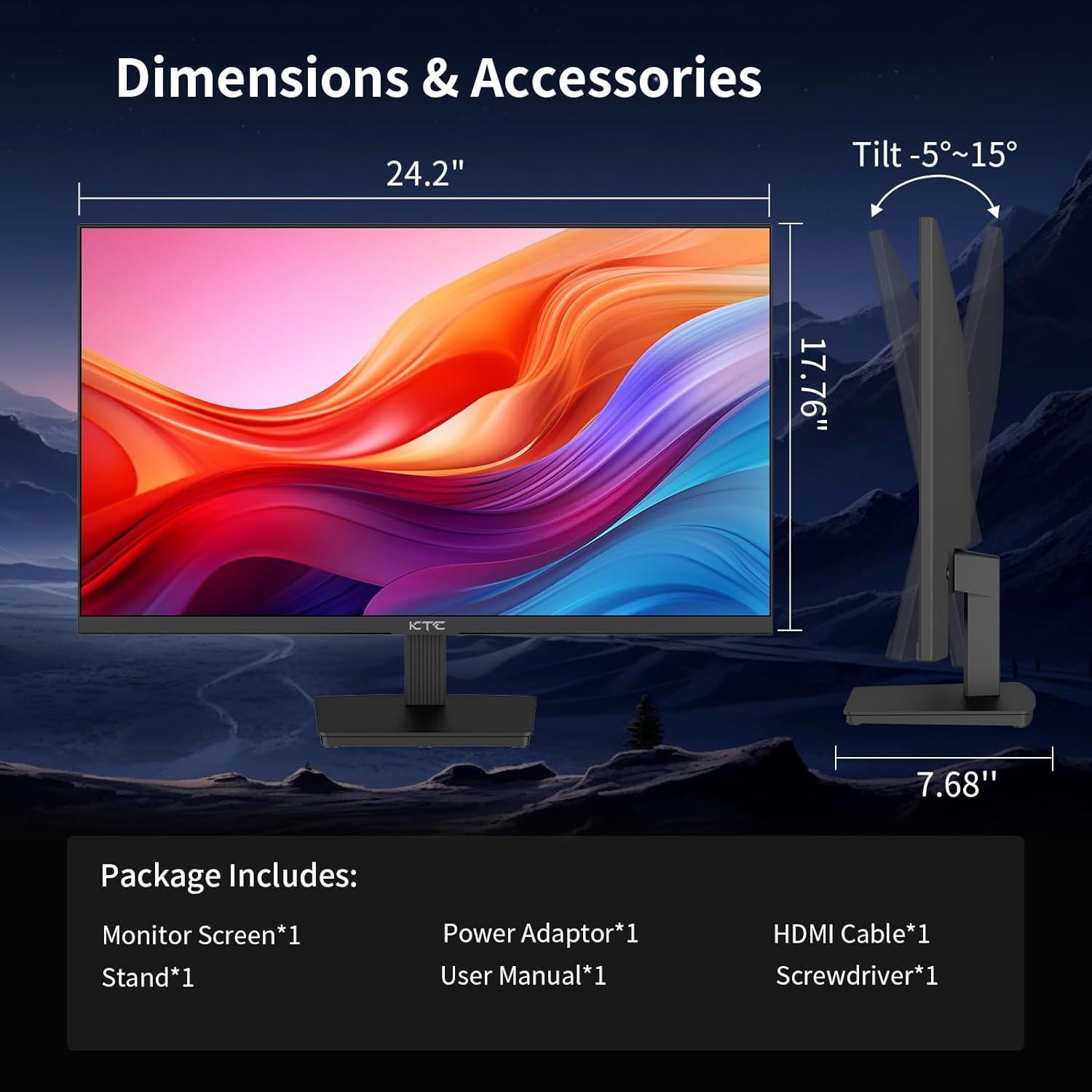 Monitor KTC 27" 4K UHD IPS 60Hz HDR400 Anti-Luz Azul
