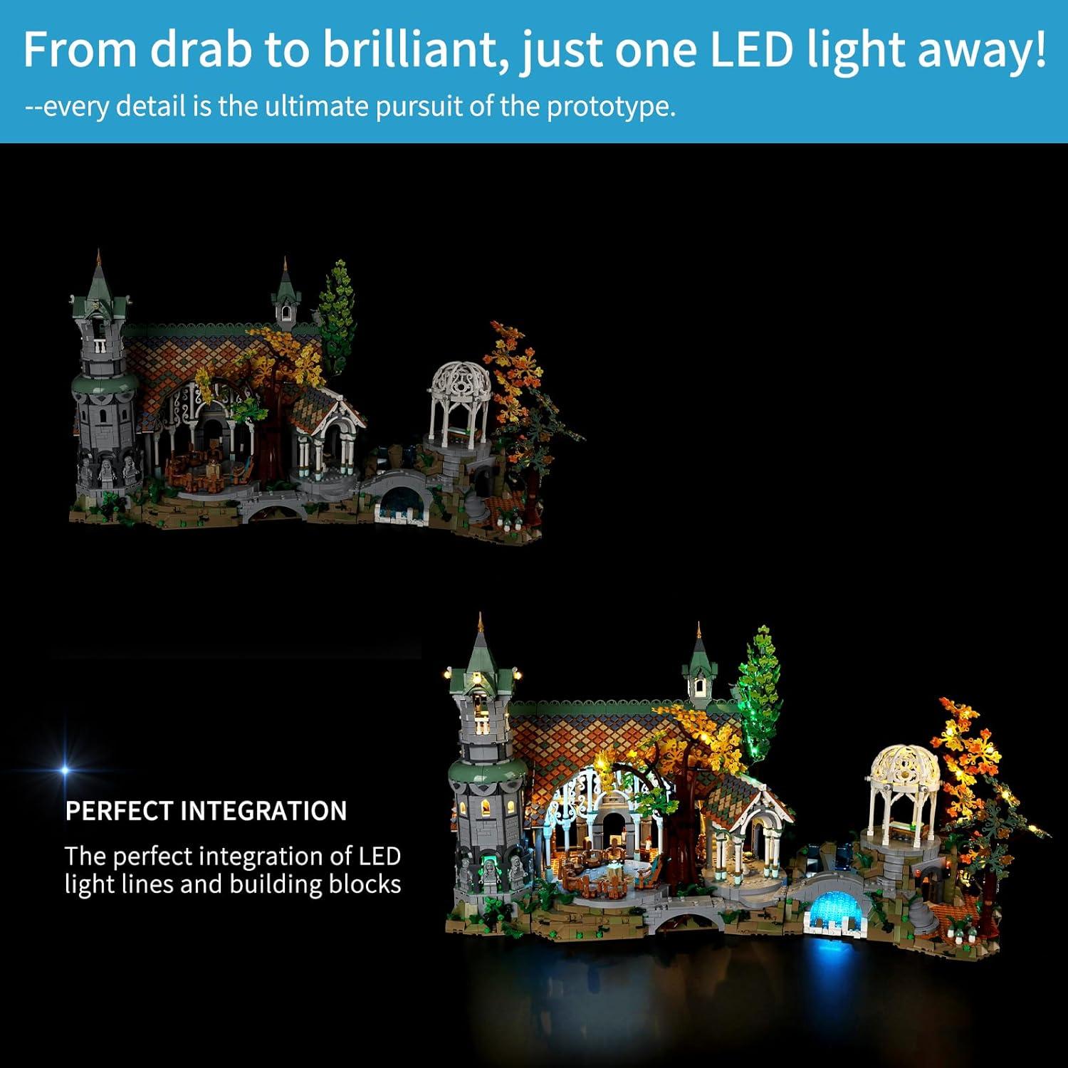 Kit de Luz LED BrickSoul para LEGO 10316 Rivendell con Sonido