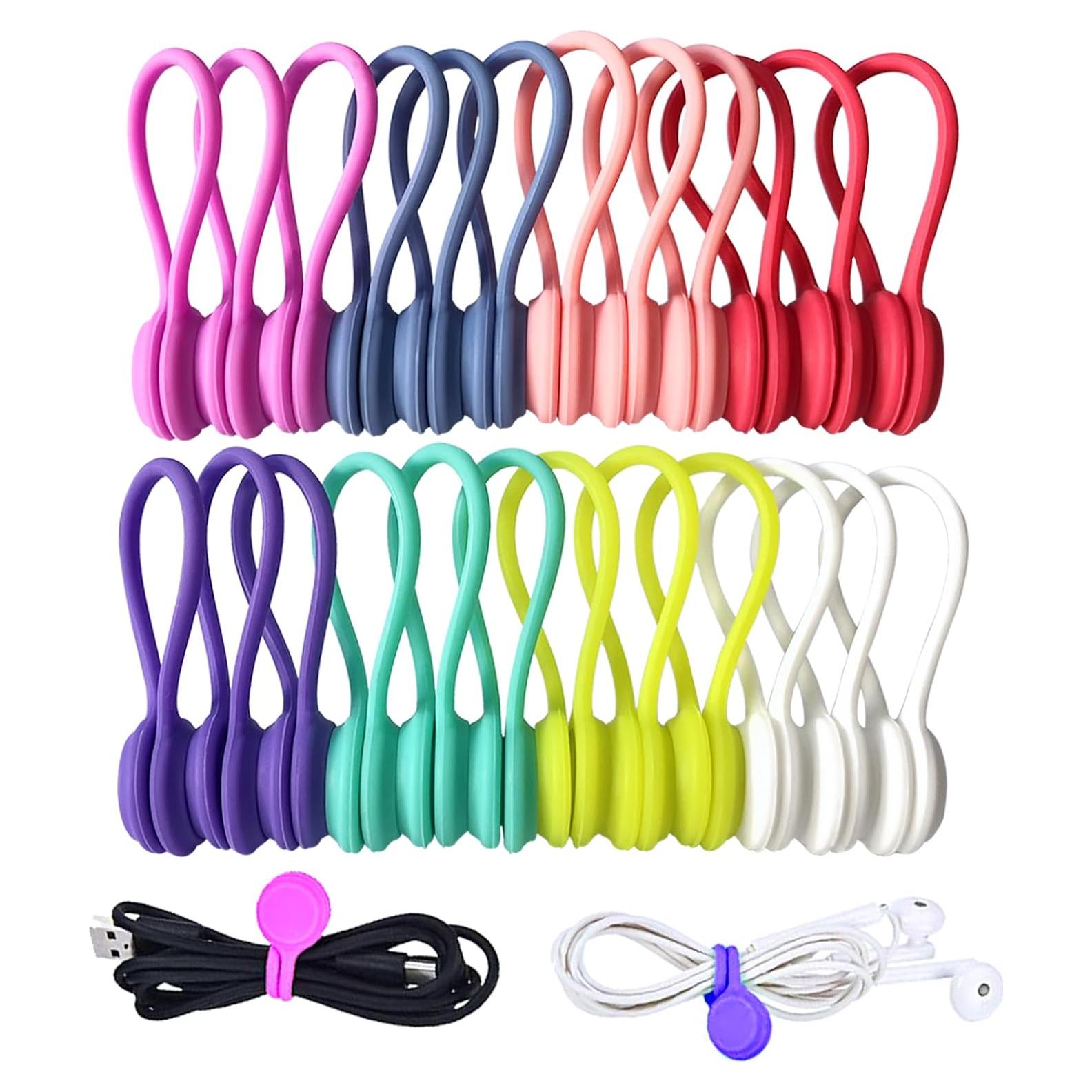 Correas Magnéticas Reutilizables Motiloo - 24 Piezas en 8 Colores