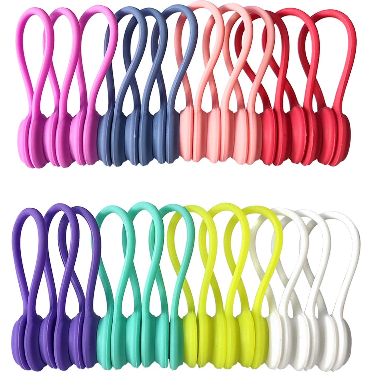 Correas Magnéticas Reutilizables Motiloo - 24 Piezas en 8 Colores