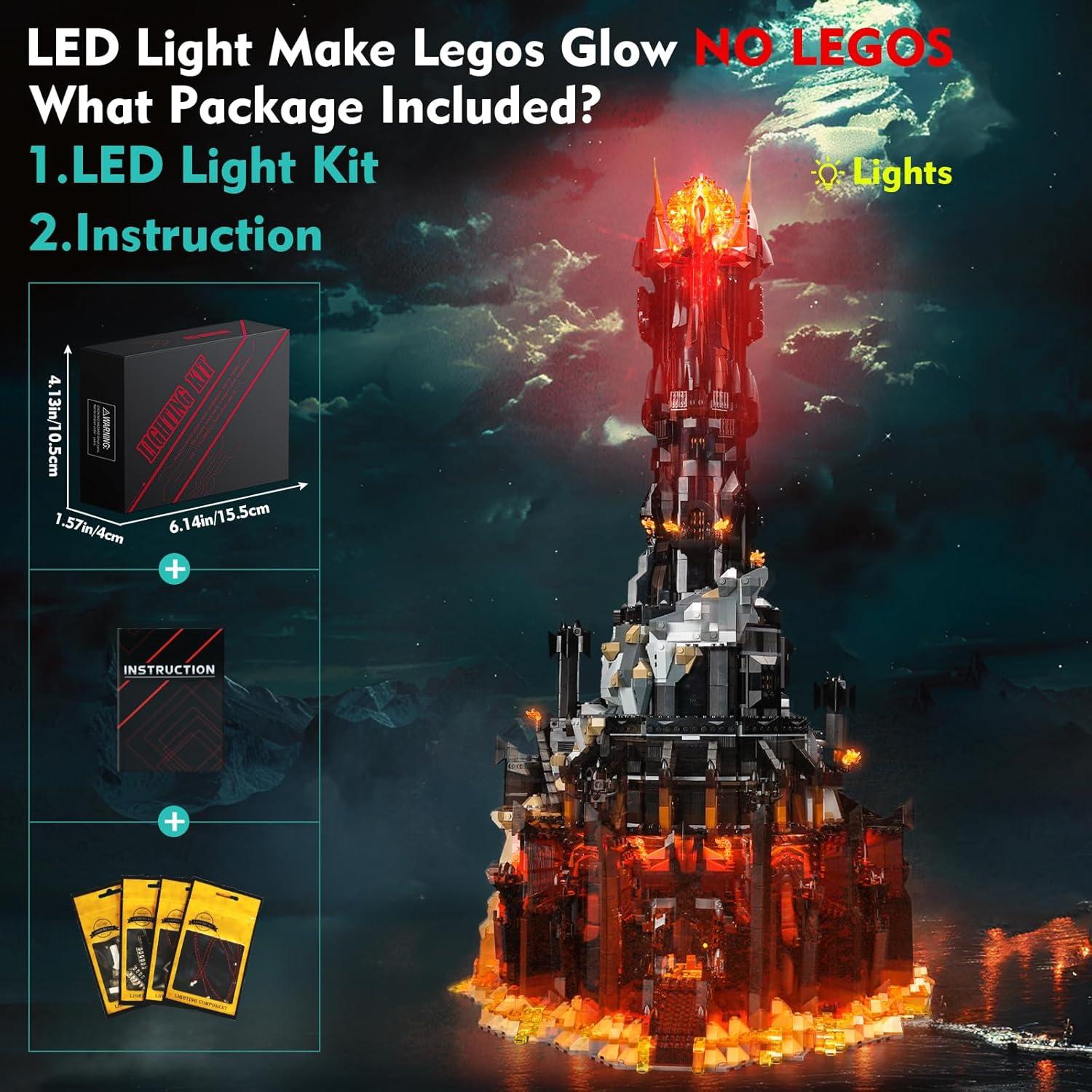 Kit de Luz LED LocoLee para Lego Barad Dur 10333
