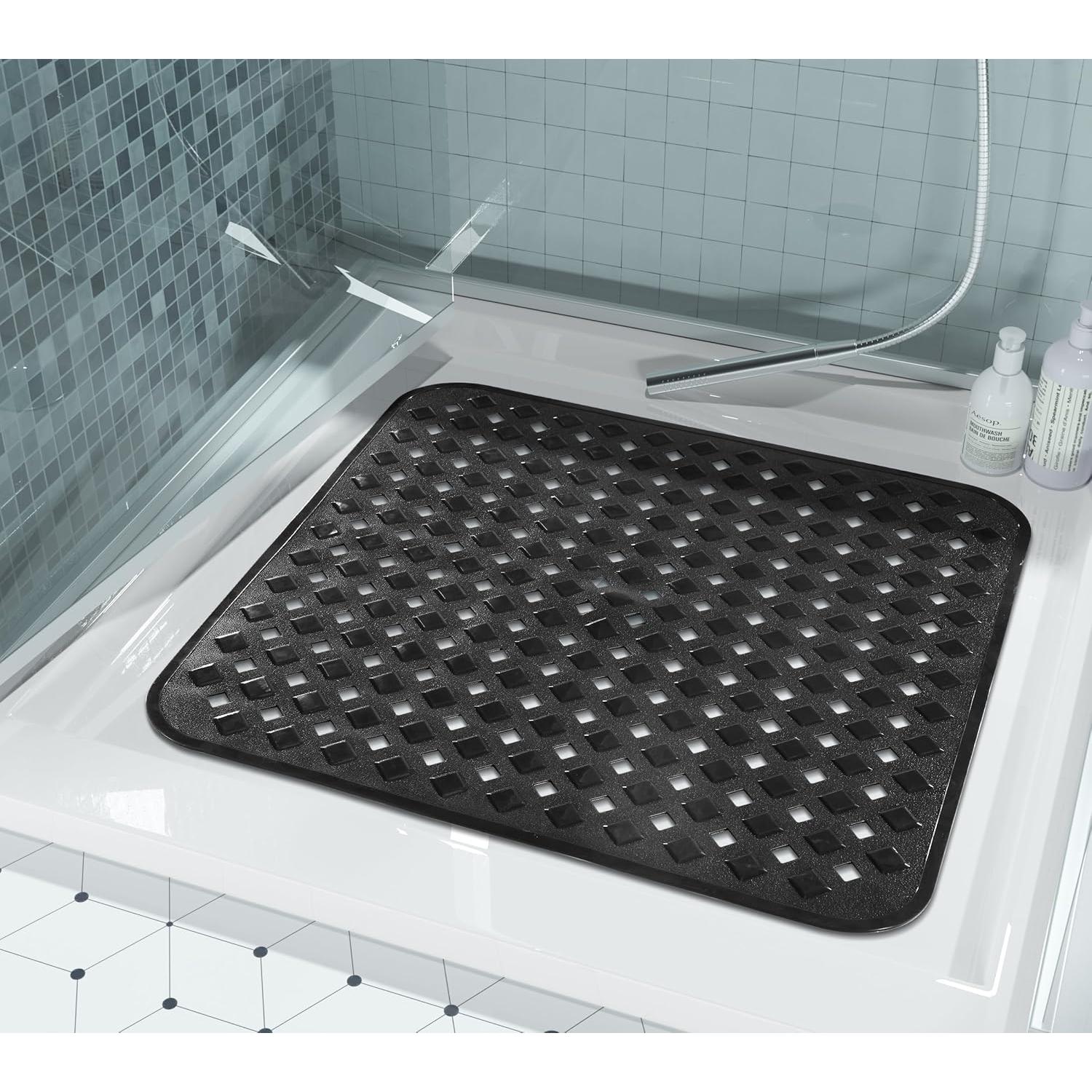 Alfombrilla de Ducha Antideslizante Yimobra 53x53 cm Negra