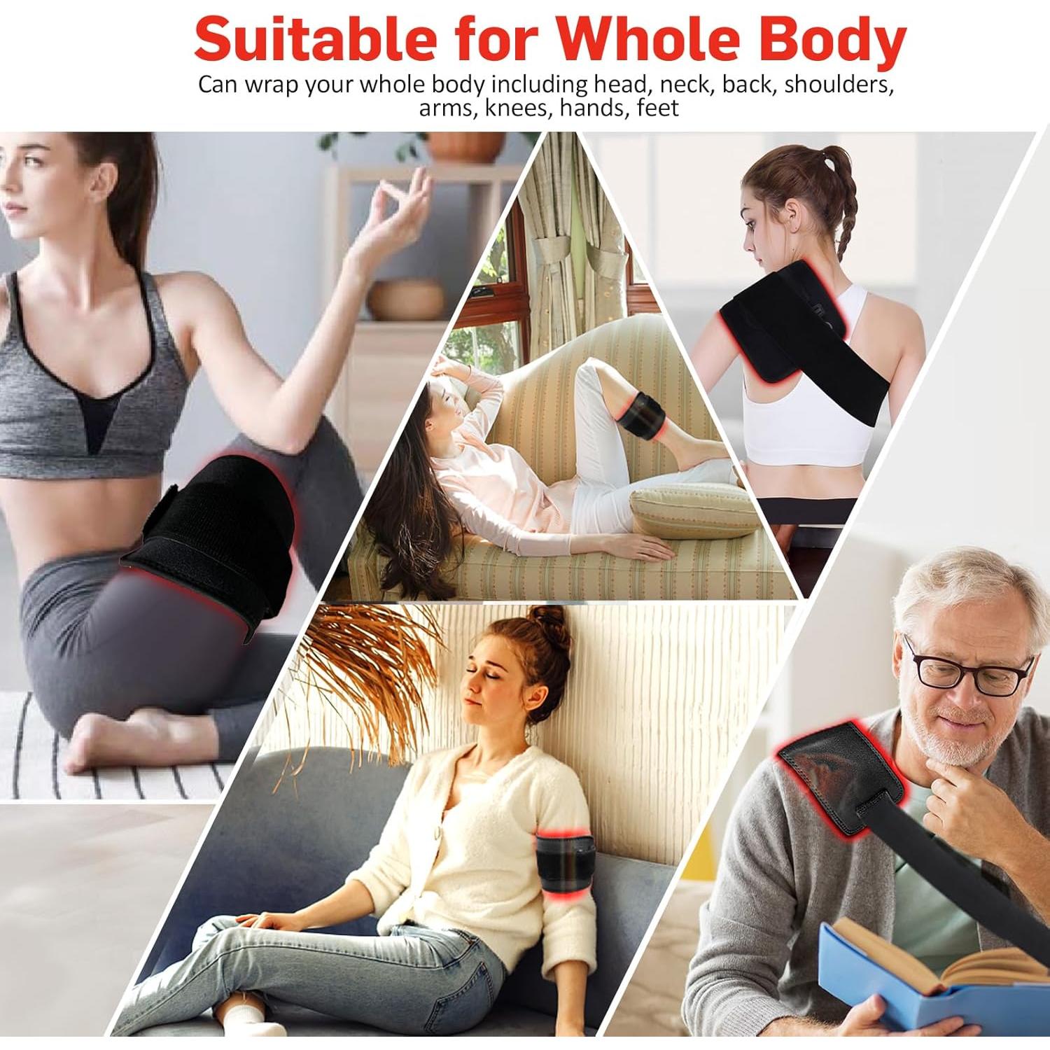 Cinturón de Terapia de Luz Roja GMOWNW 14x31.5 cm Alivio Dolor