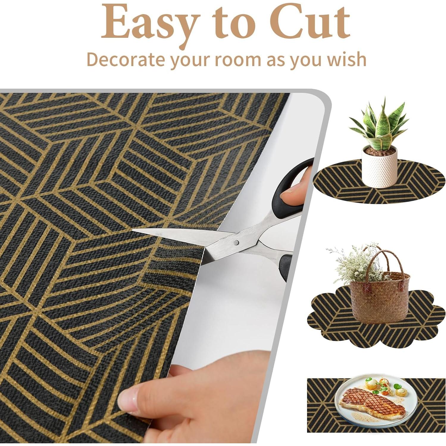 Forro antideslizante para estantes Kimhan 30.48cm x 6m negro