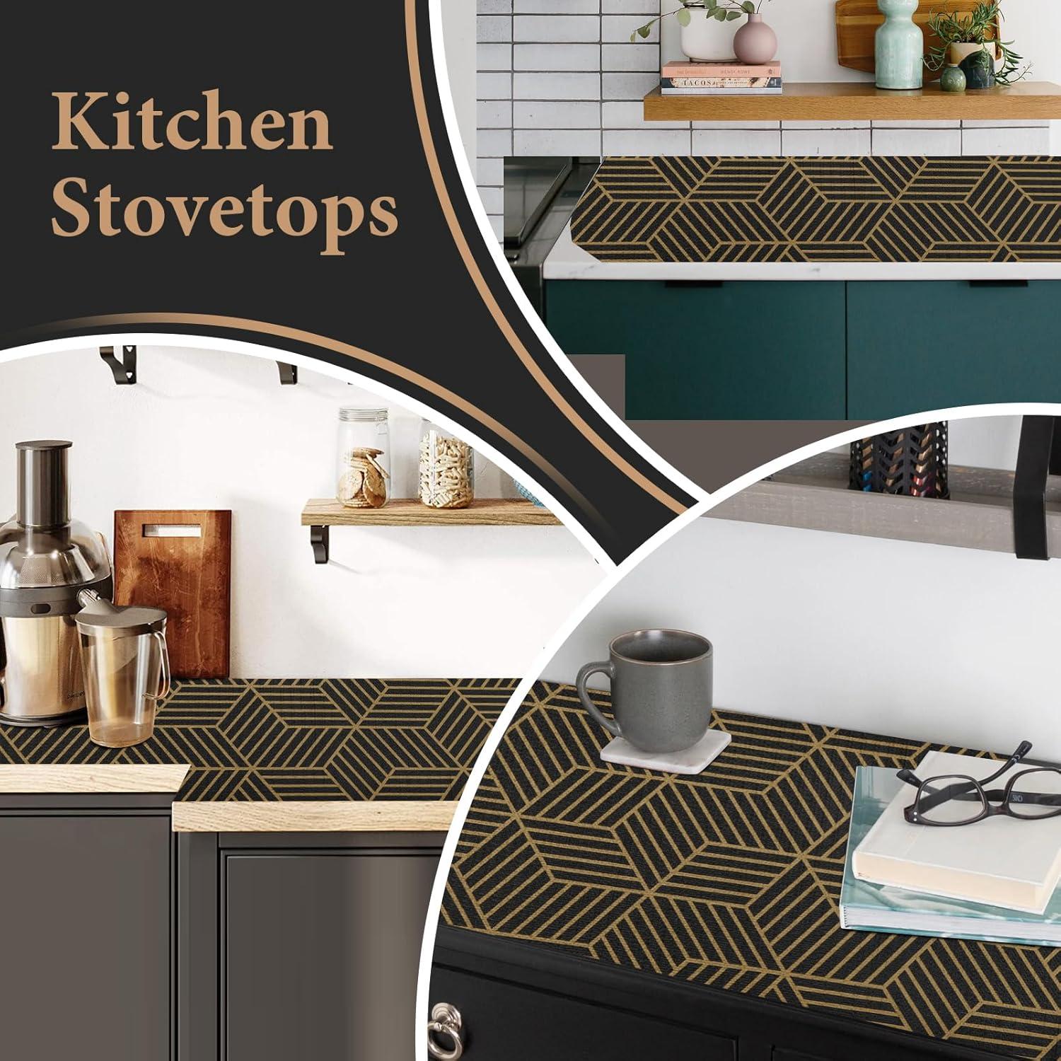 Forro antideslizante para estantes Kimhan 30.48cm x 6m negro