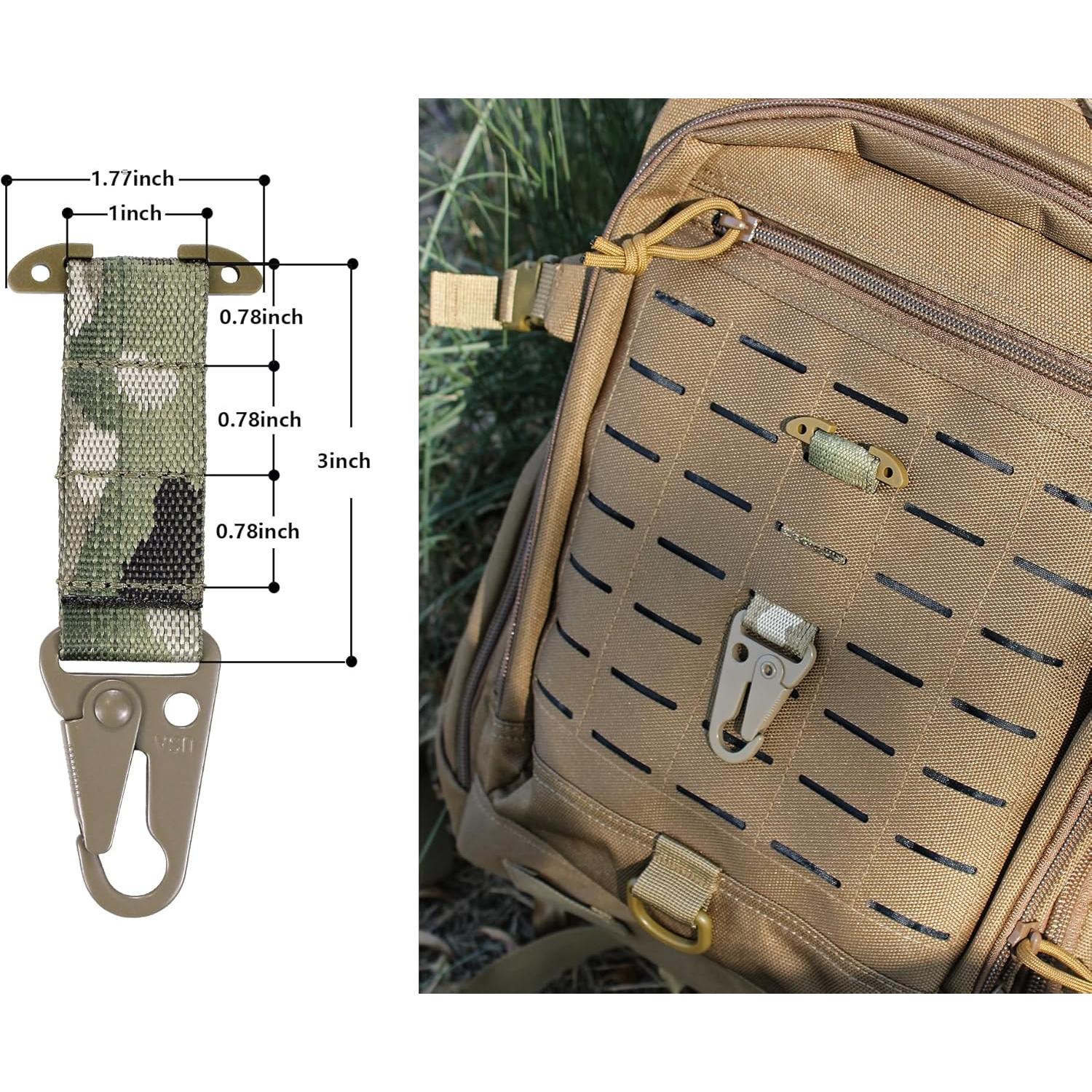 Clip Táctico JX Tacfancier Carabiner MOLLE 25mm Ajustable