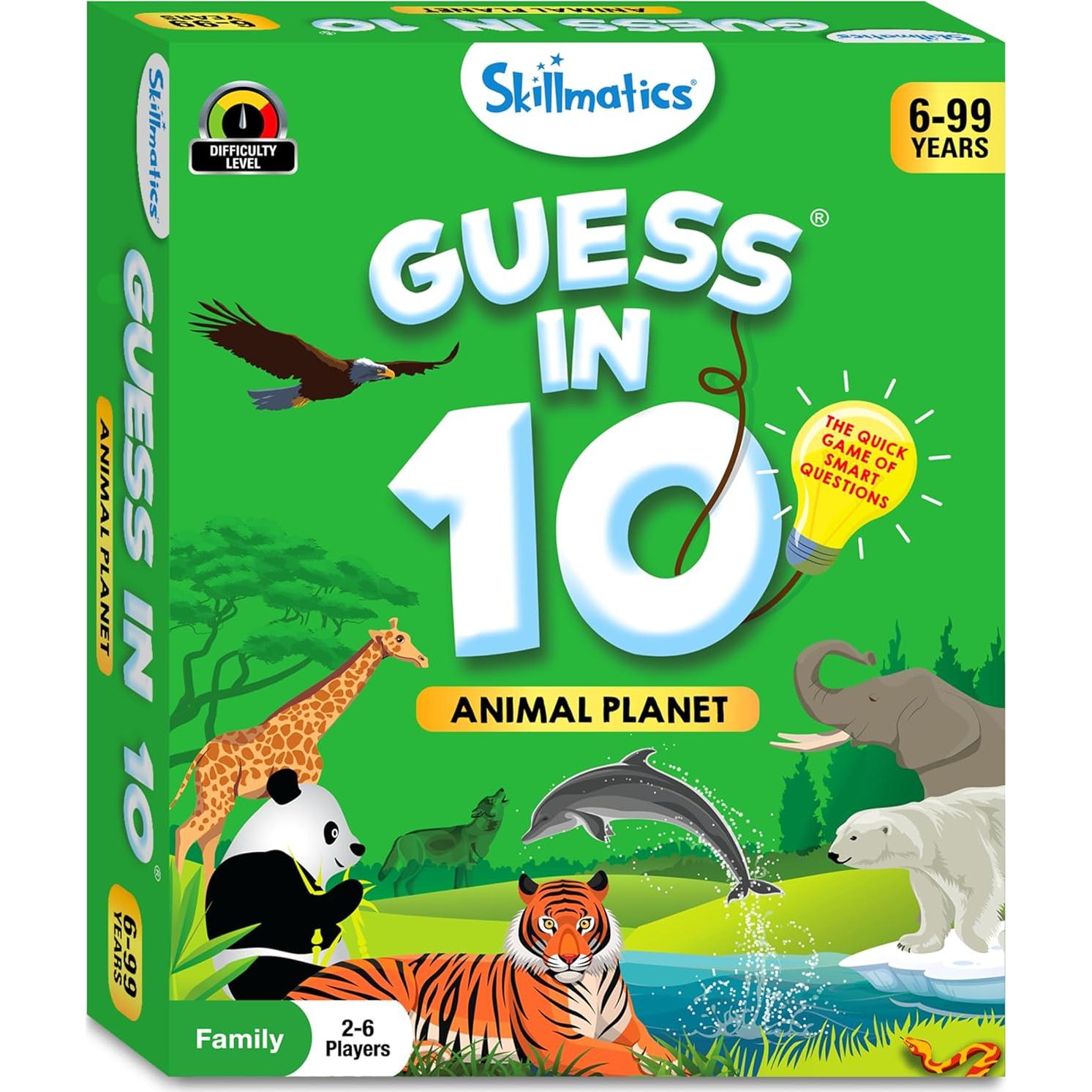 Skillmatics Adivina en 10 Juego de Cartas de Animales