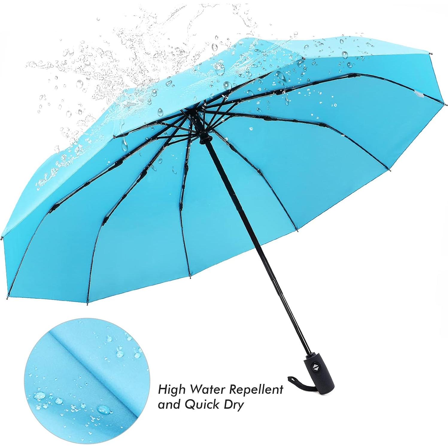 Paraguas ZOMAKE Compacto Automático 32.5cm Azul Claro