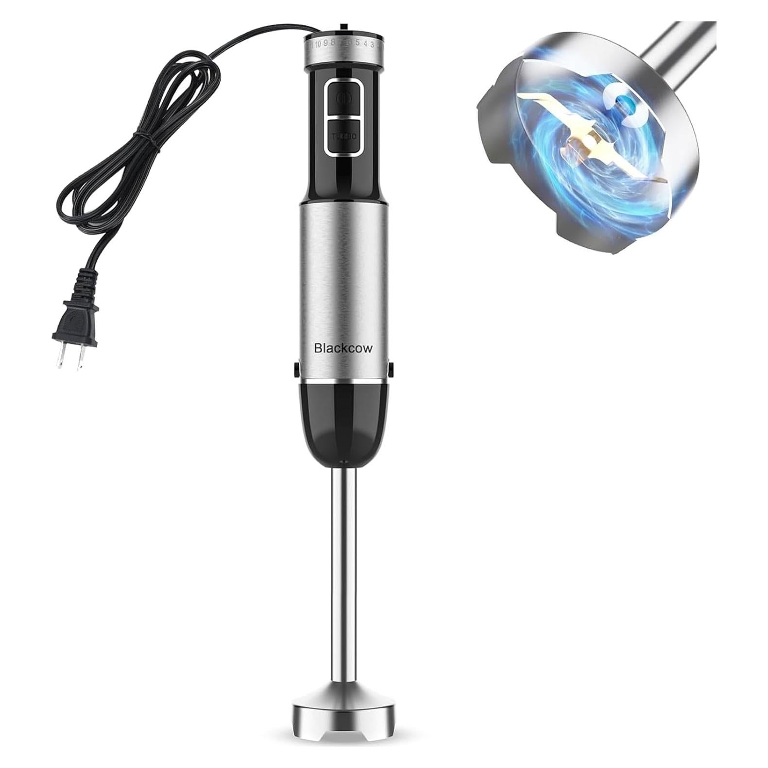 Batidora de Inmersión Blackcow 800W 12 Velocidades Titanio