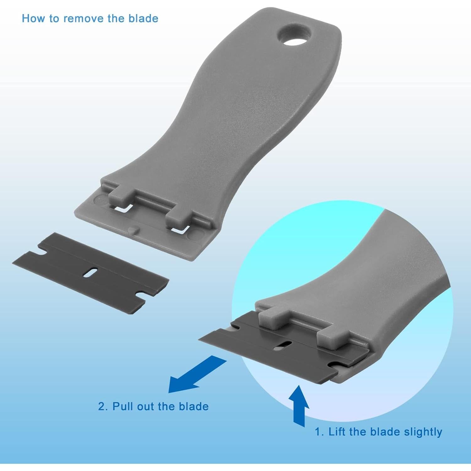 Raspadores de Cuchillas de Plástico FOSHIO 20PCS Gris