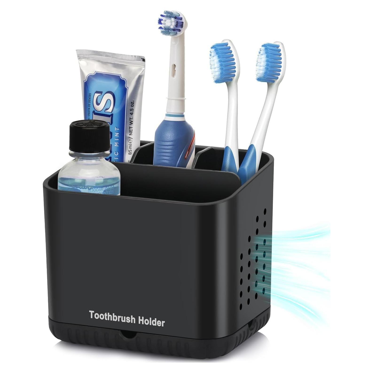 Soporte para Cepillos de Dientes PARKMANI Negro 4 Ranuras