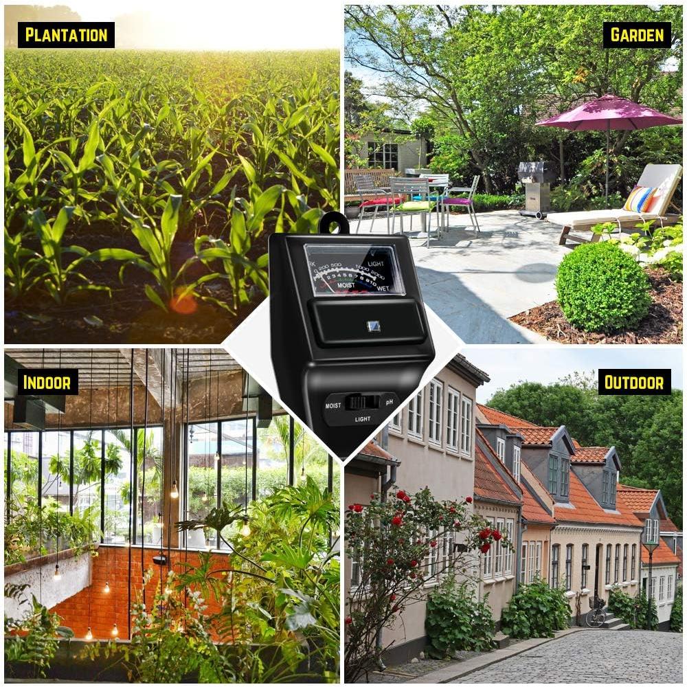 Medidor de pH del suelo Sonkir 3-en-1 Humedad Luz